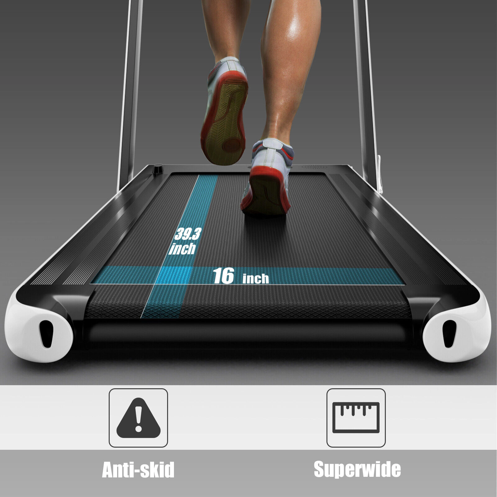 SUGIFT 2.25HP 2-in-1 Folding Treadmill with APP Speaker and Remote 265-lb Capacity Green