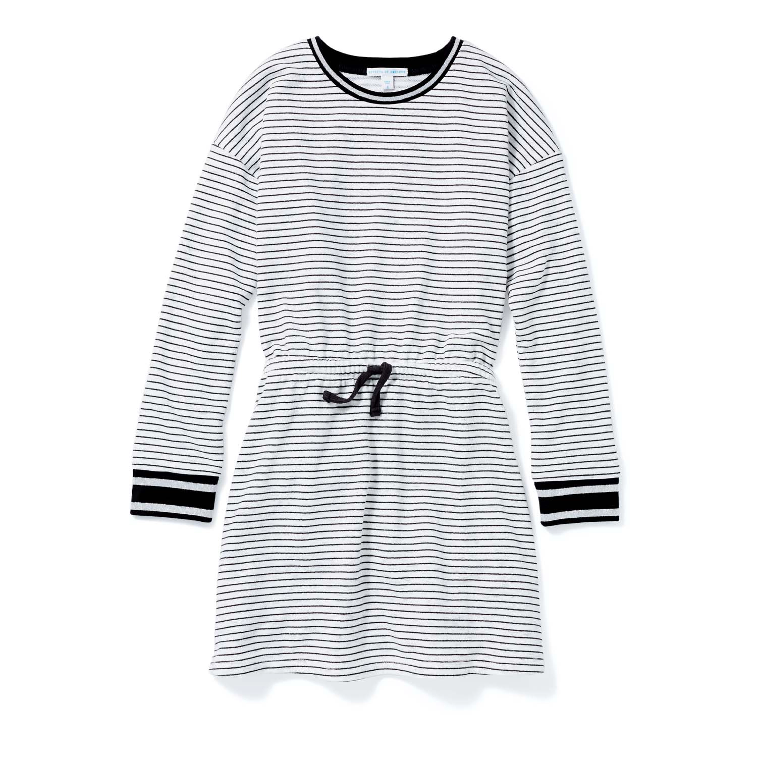 Rockets of Awesome Stripe Drawstring Sweatshirt Dress for Girls