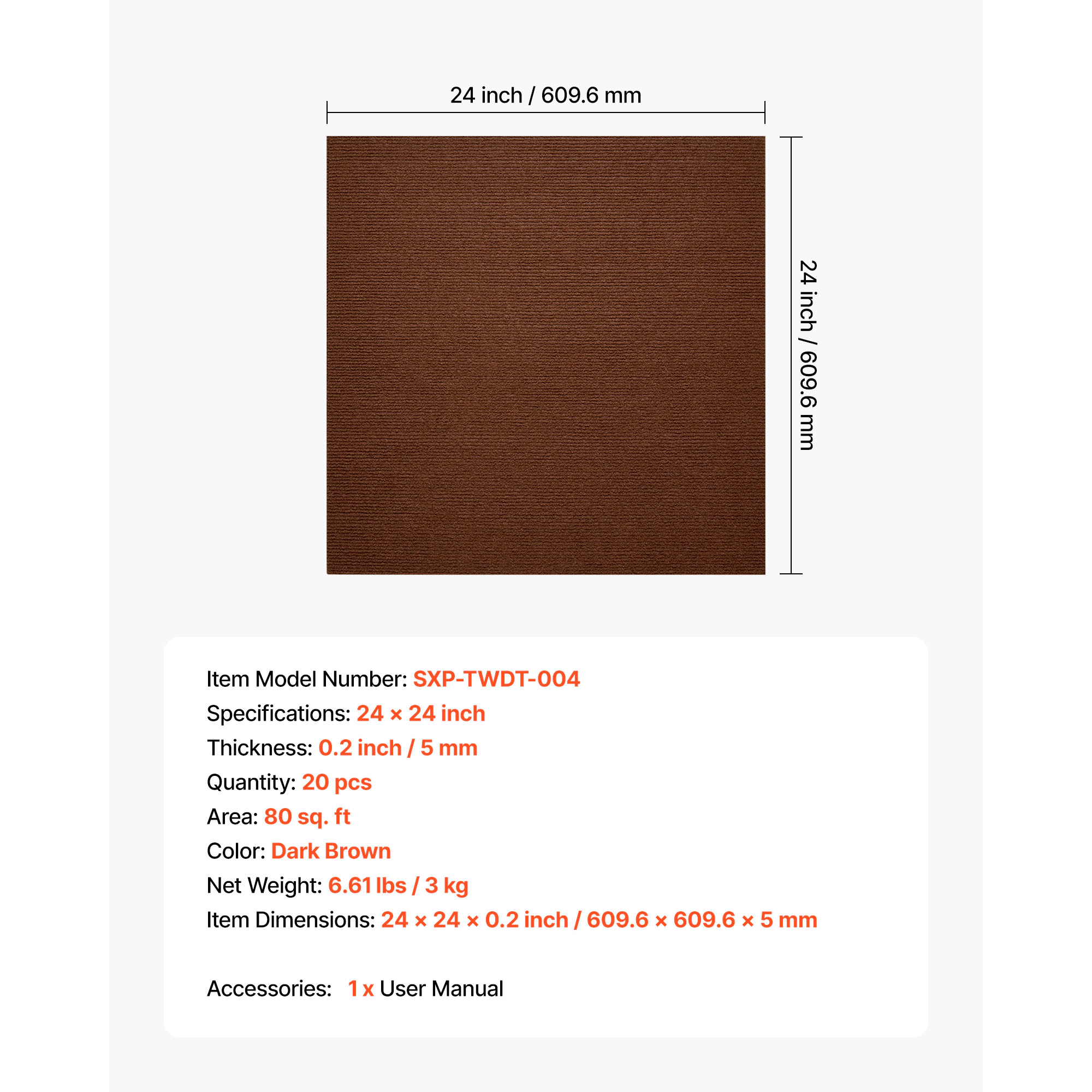 HONGGE Self Adhesive Carpet Tiles Soft Padded Floor for Easy DIY Living Room