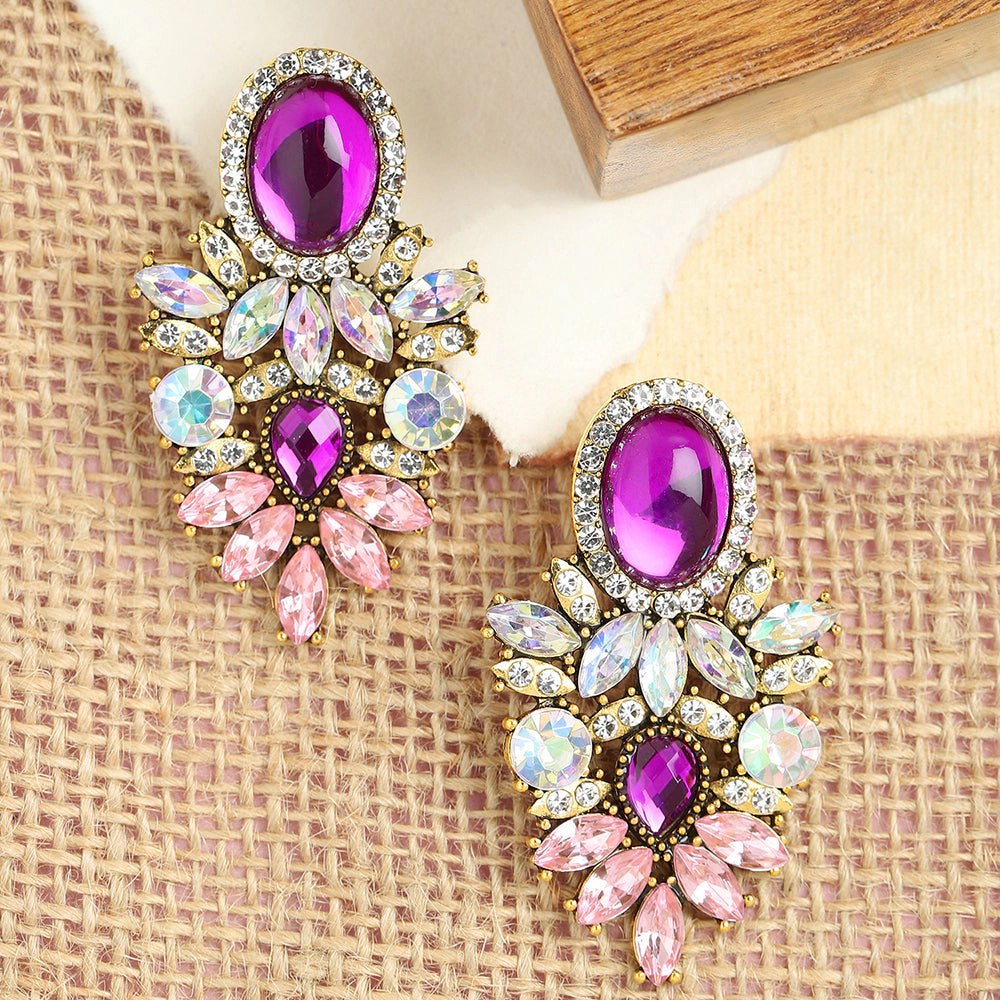 SOHI Women's Party Stone Drop Earrings