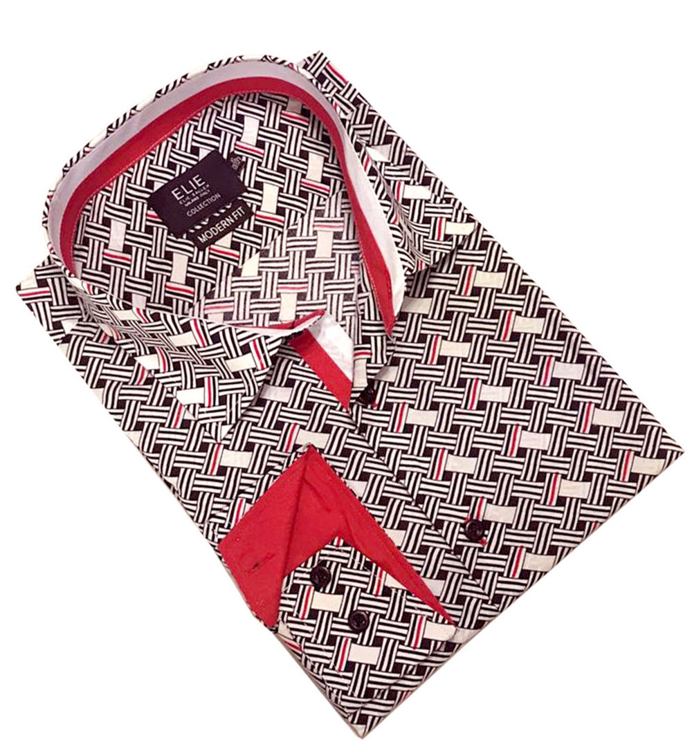 Elie Balleh Boys Slim Fit Print Button-Down Shirt