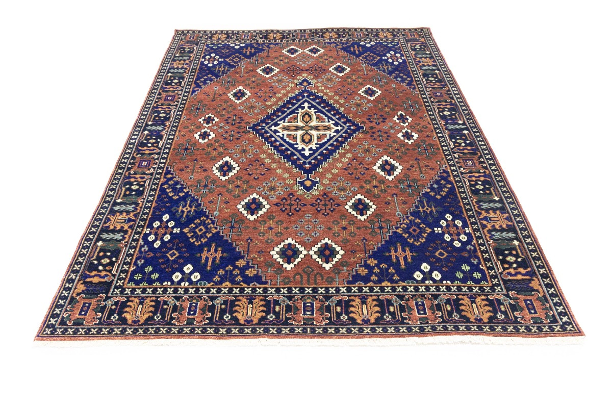 Magic Rugs Rust & Navy Tribal 6X9 Indo-Joshaghan Oriental Rug