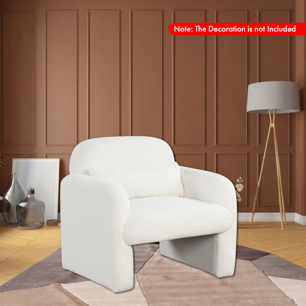 Hivvago Contemporary Armchair with Lumbar Pillow for Bedroom and Living Room Comfort