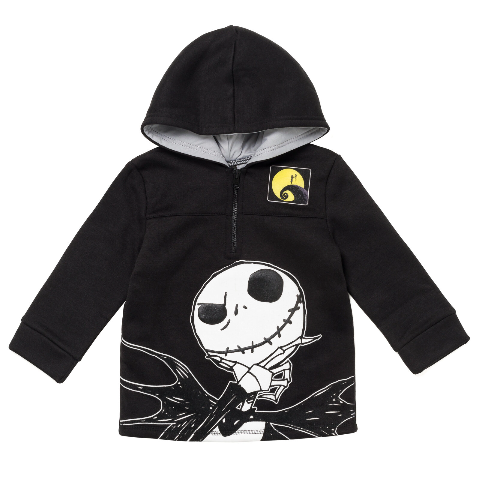 Disney Nightmare Before Christmas Boys' Fleece Quarter-Zip Hoodie
