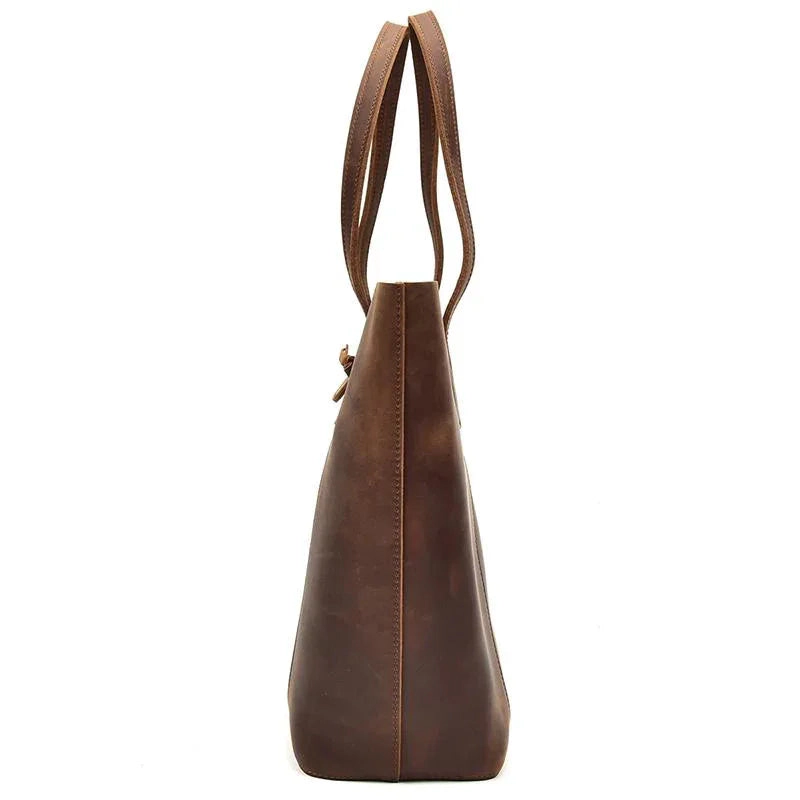 Steel Horse Leather Unisex The Taavi Tote | Handcrafted Leather Tote Bag