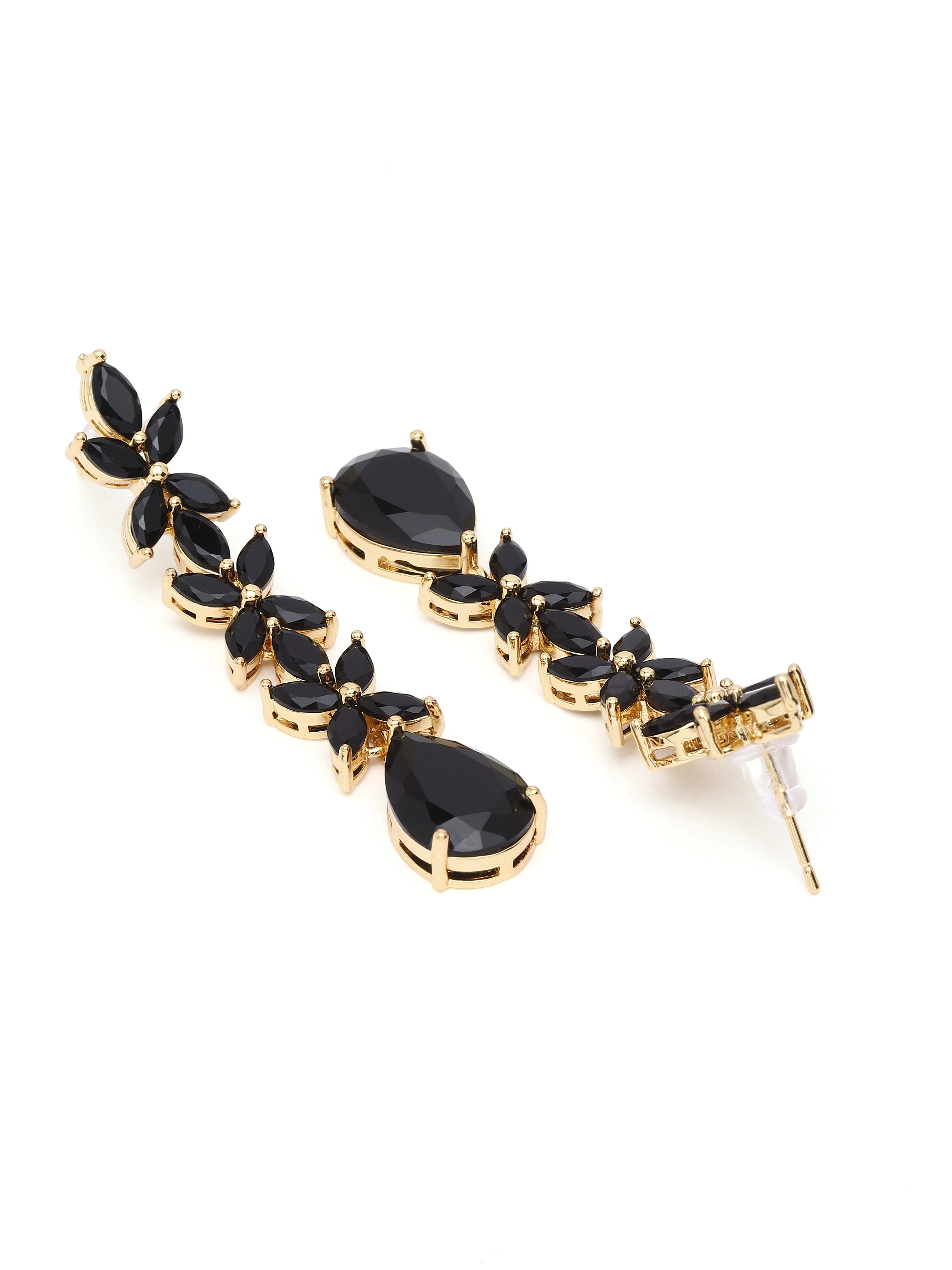 AGP PARIS Womens Floral Cascade Drop Earrings