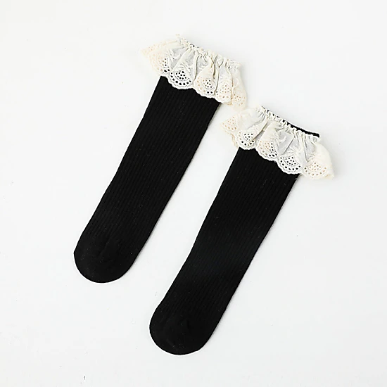 MyKids-USA Baby Girl Mesh Princess Socks - 80% Cotton Blend, Breathable Mesh, Arch Support, Ruffle Trim