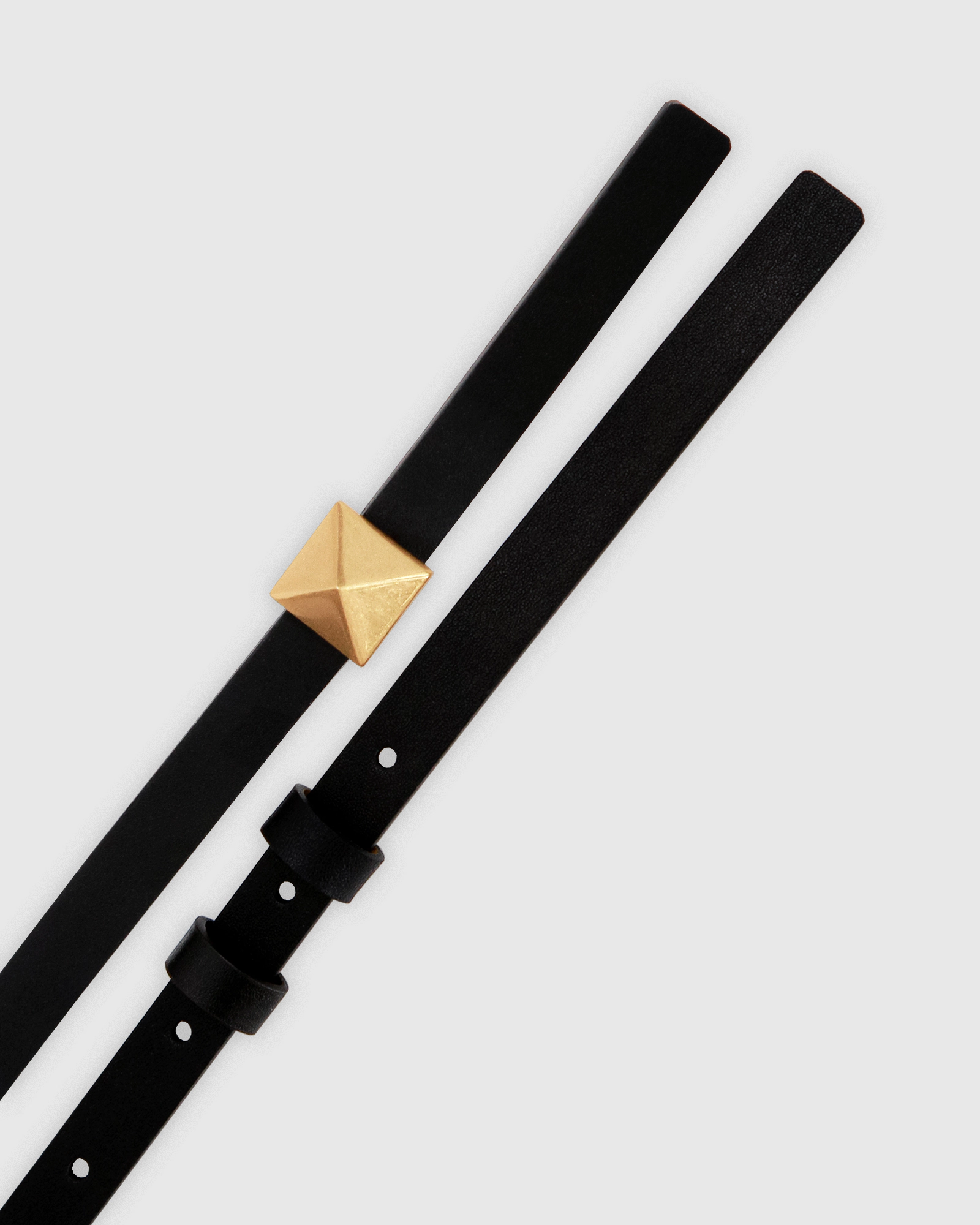 Belle & Bloom Womens Cleopatra Pyramid Stud Leather Belt