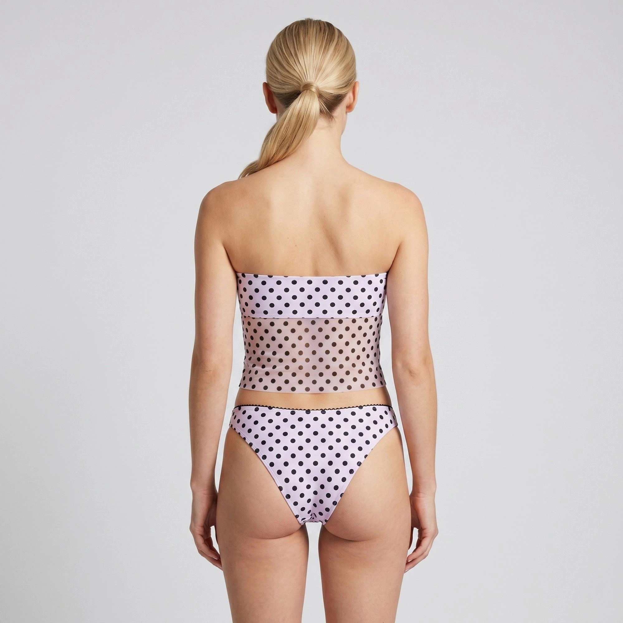 Anna-Kaci Women’s Polka Dot 2-Piece Tankini Set - Ruched Halter Top, Mid-Rise Bottom
