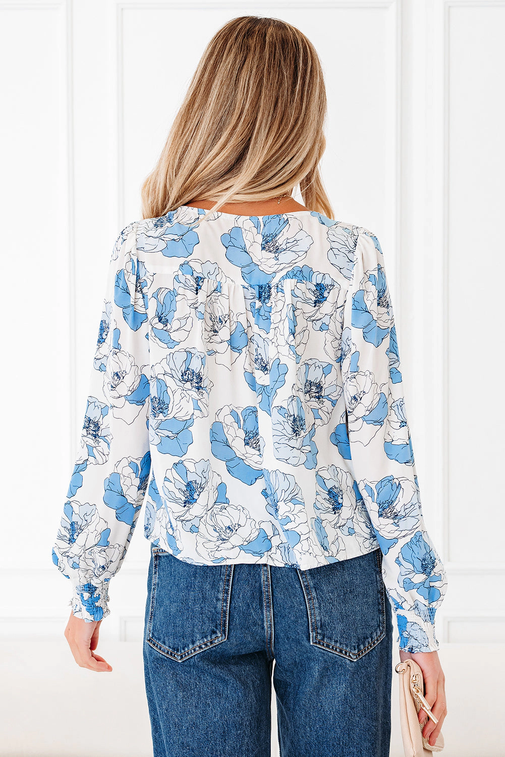 Threaded Pear Women's Lolakara Long Sleeve Blouse Top