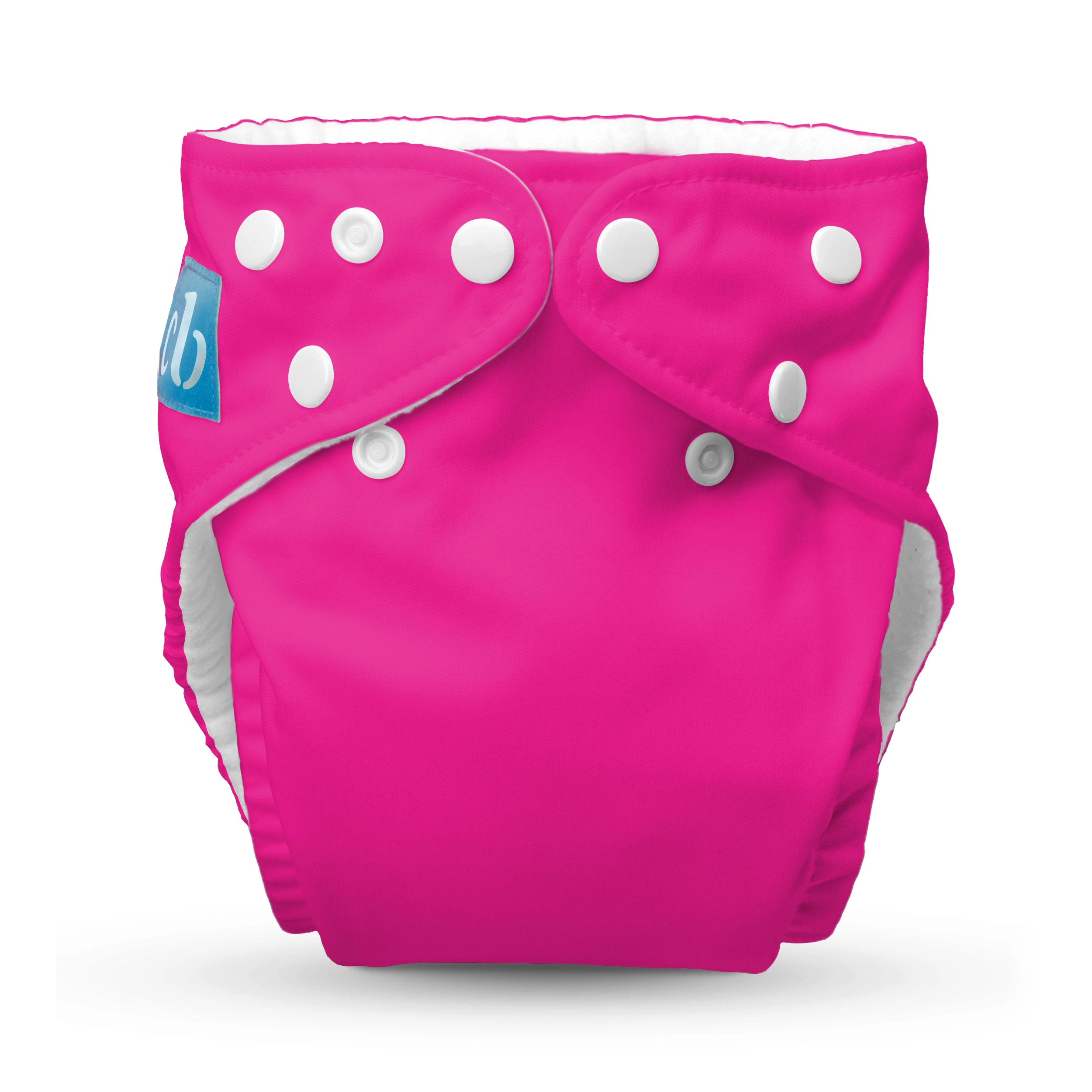 Charlie Banana One-Size Reusable Cloth Diaper with Fleece Lining and Deluxe Insert - Hot Pink