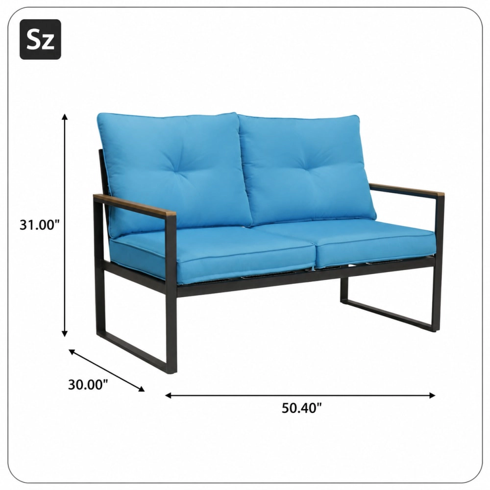 WOW PIONEER Single Seat Outdoor Patio Bench