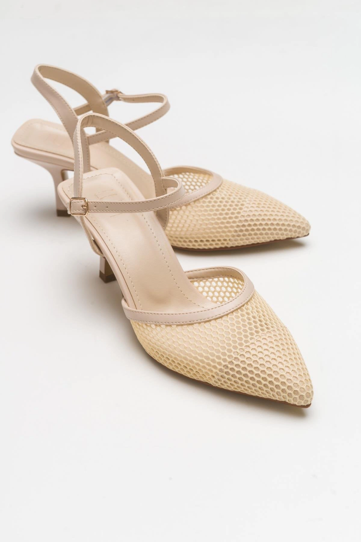 Prologue Shoes Womens Chic Mesh Pointed Toe Pump