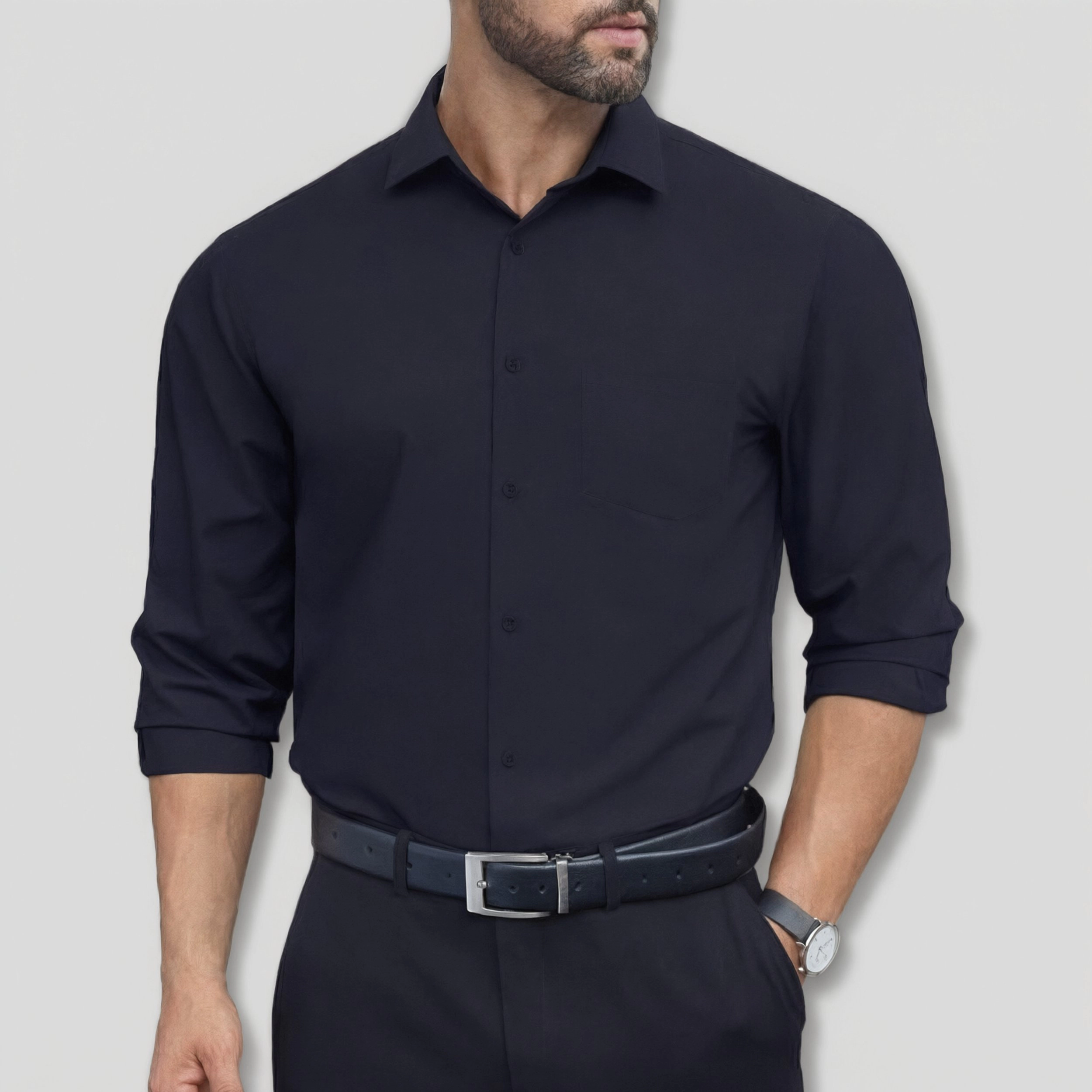 COOFANDY Men's Regular Fit Long Sleeve Collar Neck Dress Shirt