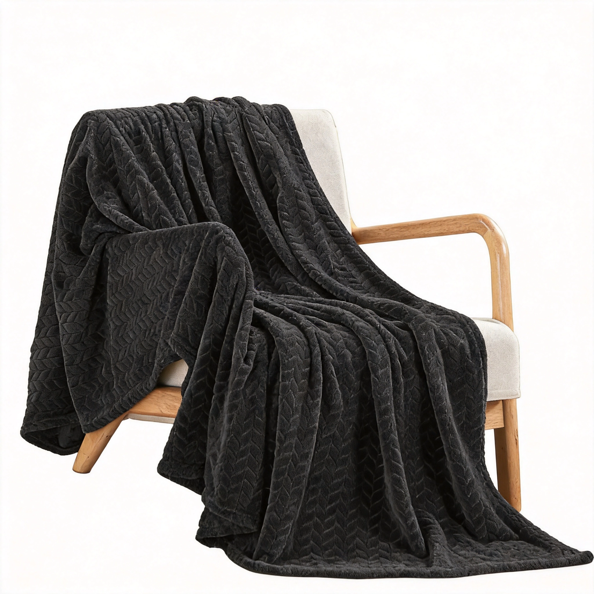 Queen Fleece Blanket Soft Flannel Washable Lightweight All Season