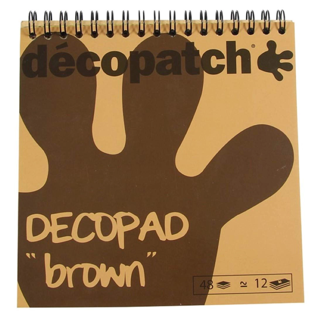 Decopatch 6 x 6¼ Decopads - Brown, 48 Sheets