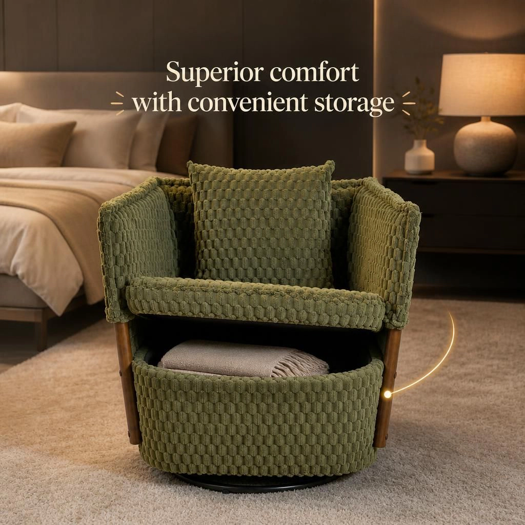 GOODSILO Soft Corduroy Upholstered Accent Seating Chair