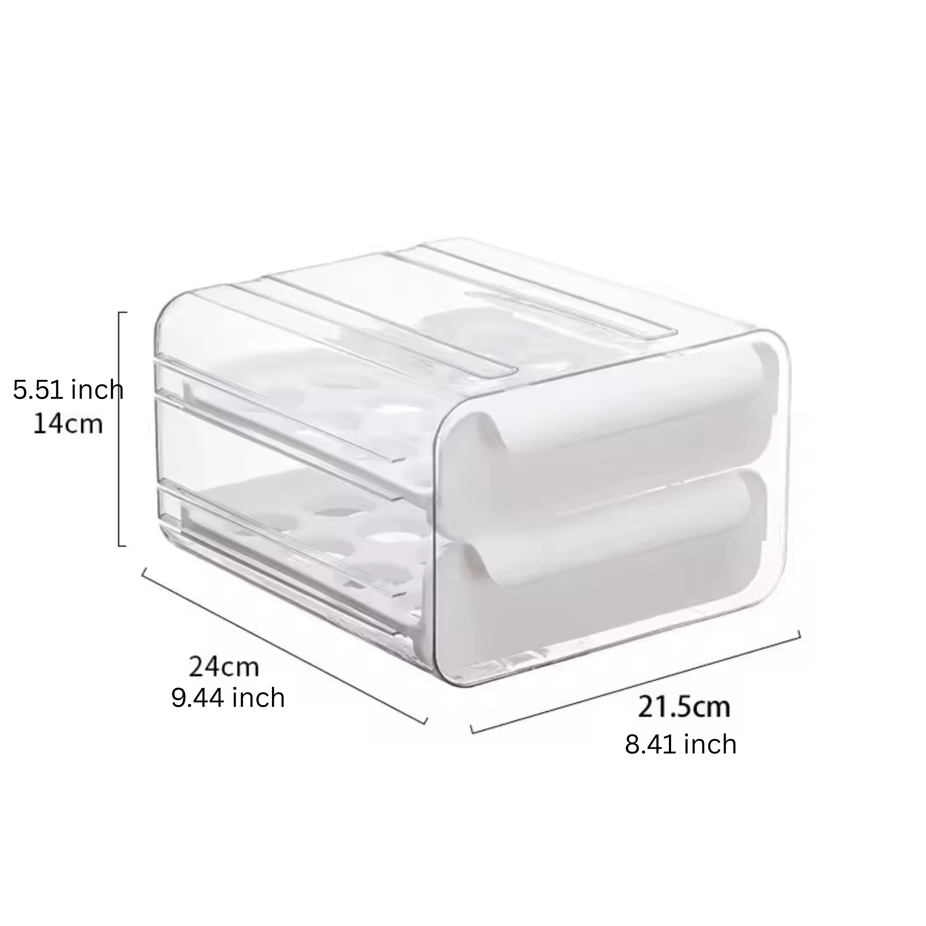 Kitcheniva Stackable Egg Holder Drawer For Refrigerator