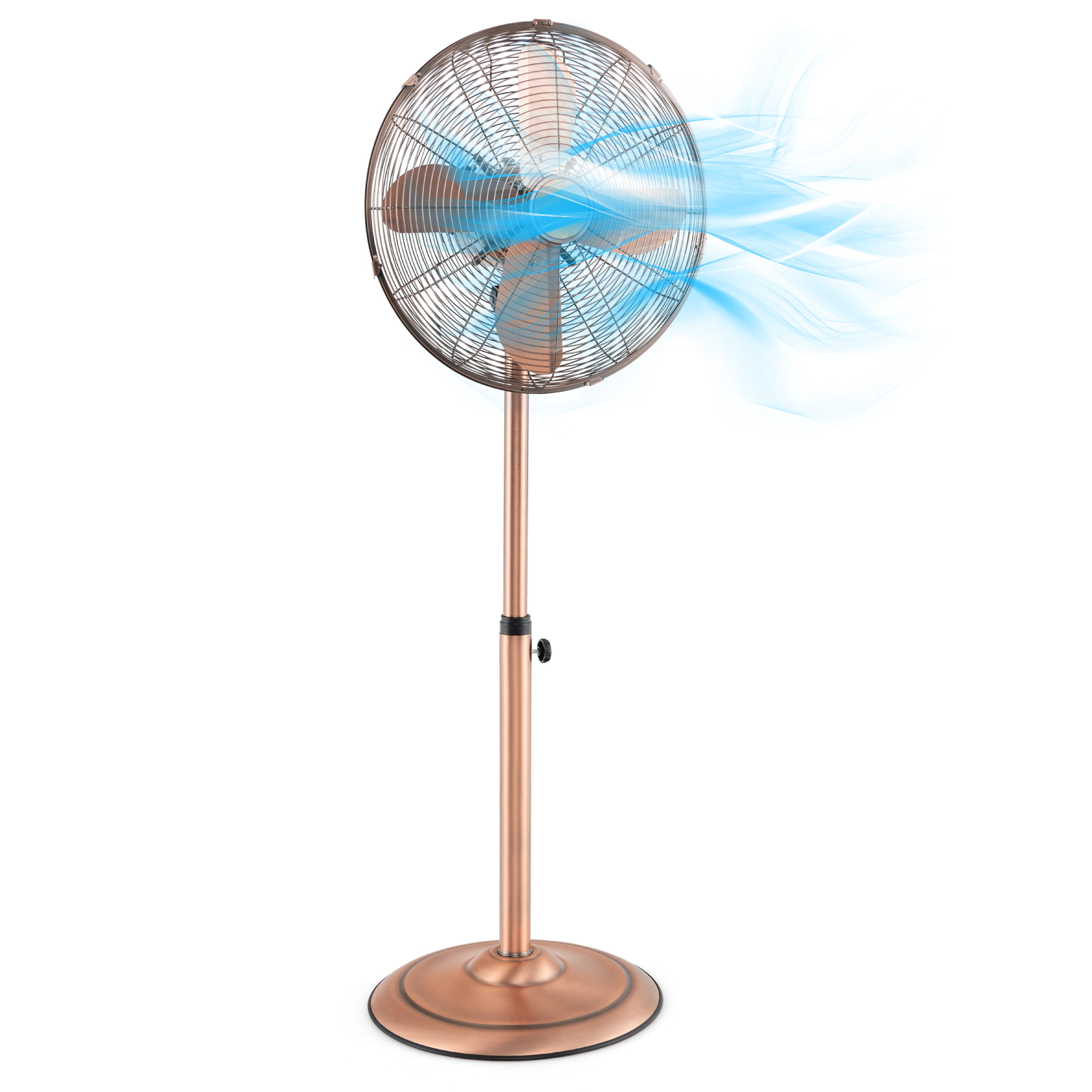 LJG 16 Inch Pedestal Standing Fan Oscillating Pedestal Fan with 3 Speeds and Adjustable Height