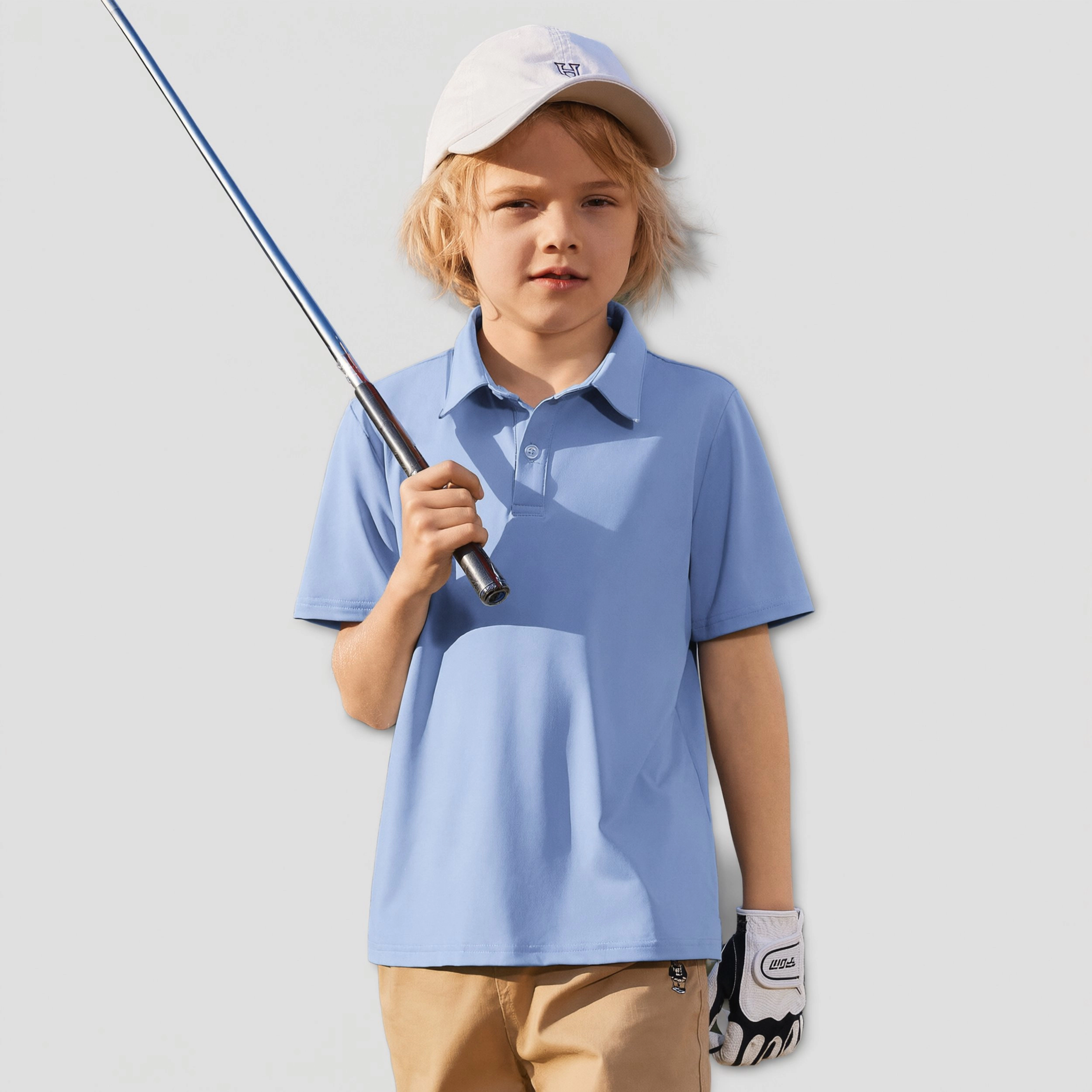 Arshiner Boys Polo Shirt Golf Stripe Short Sleeve Button Performance Sport Collared Shirts