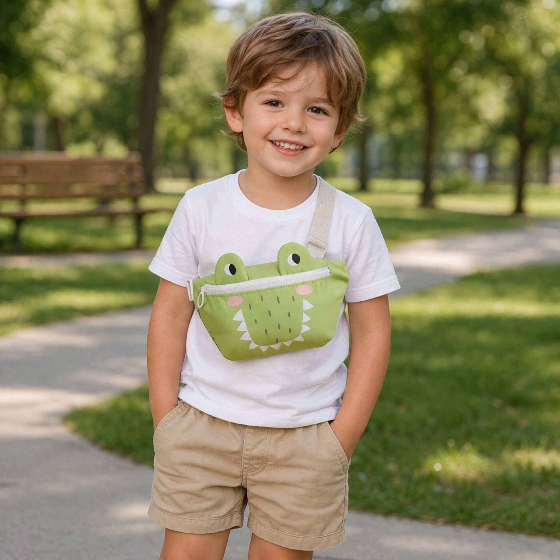 SUNVENO Kids Adjustable Cartoon Animal Fanny Pack