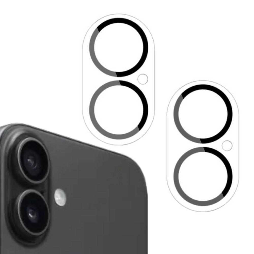 Qixxronics 2-Pack Camera Lens Protector for iPhone 16 Plus Tempered Glass Lens Cover for iPhone 16 Plus