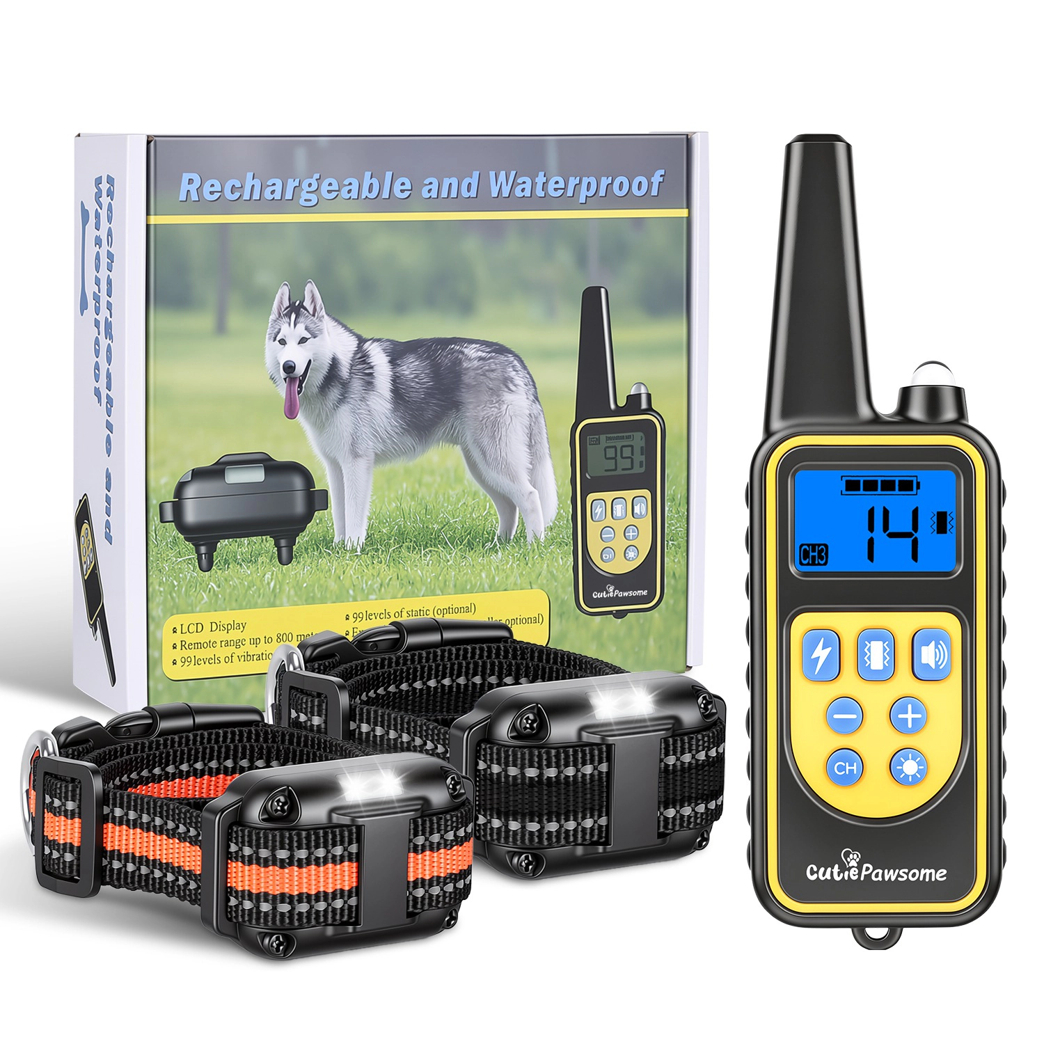 GBruno IP67 Waterproof Dog Training Collar Receiver