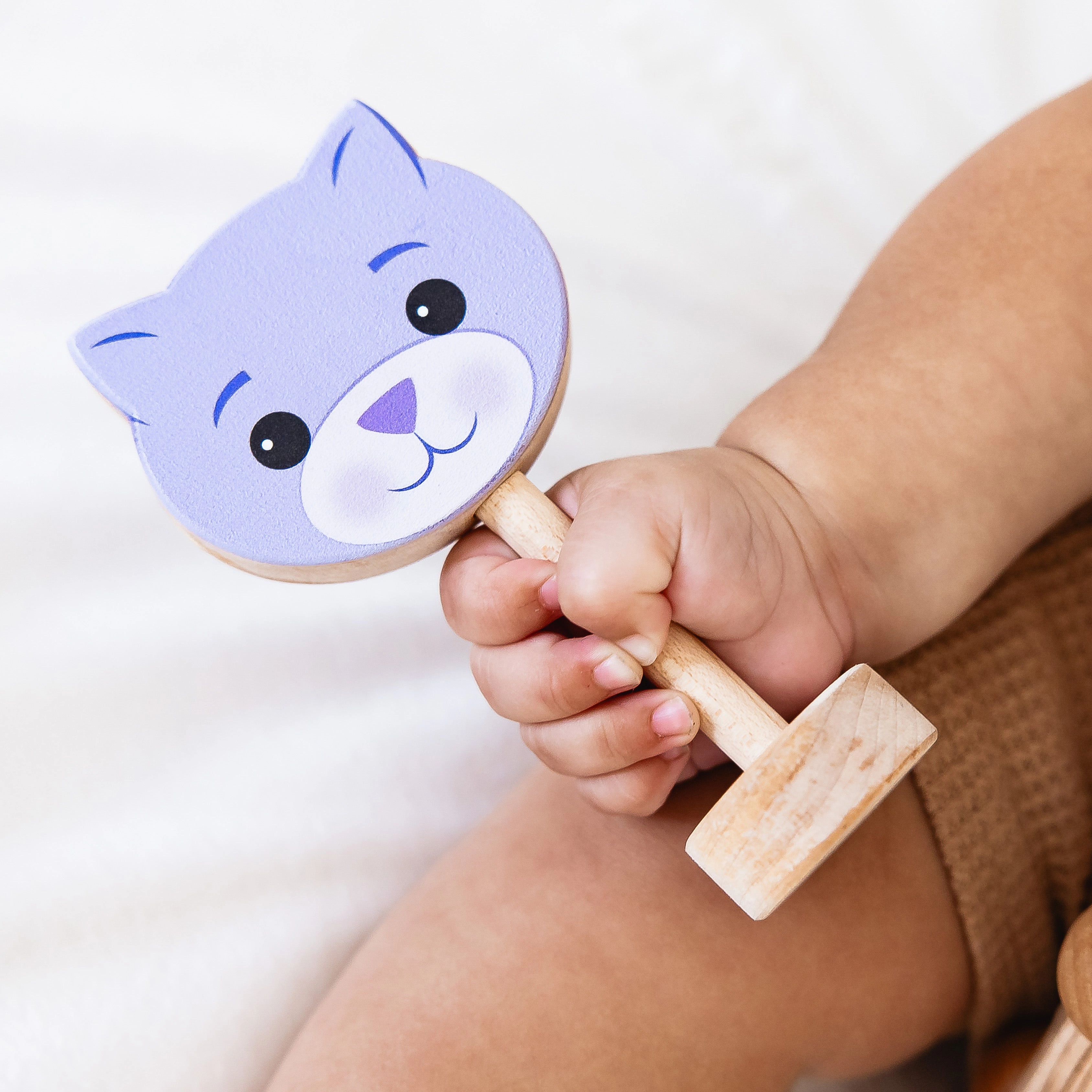 Grasp & Giggle Cat Rattle - Made in USA