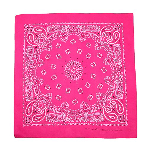 CTM® Cotton Neon Paisley Bandanas