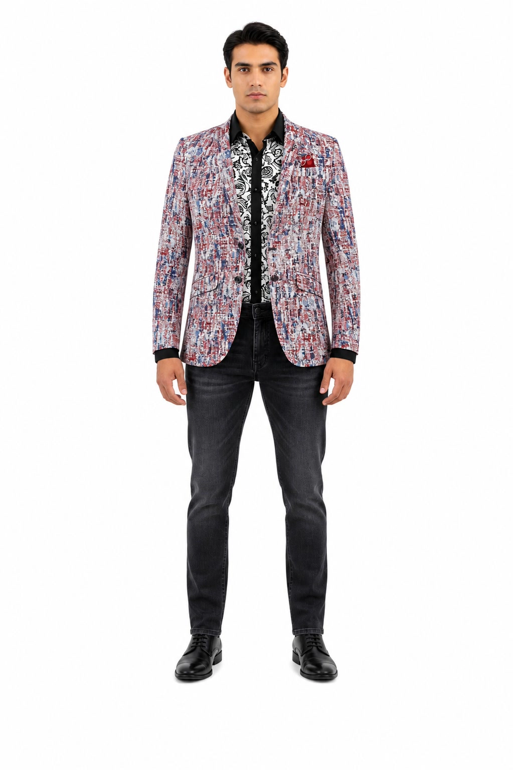 Elie Balleh Men's Slim Fit Bold Sports Coat Jacket