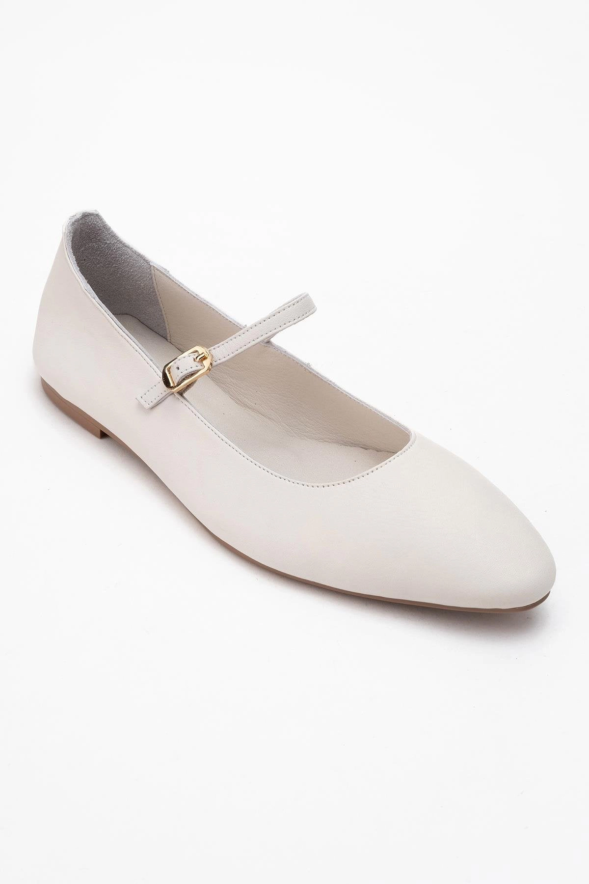 Forever & Always Womens Lara Leather Mary Jane Flats