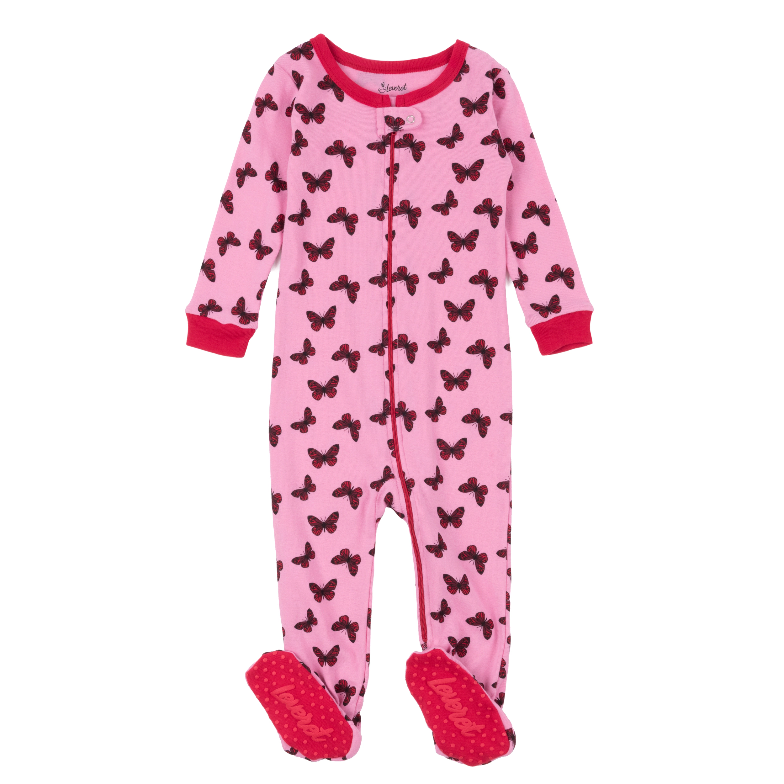 Leveret Baby/Toddler Girls Novelty Print Cotton Footed Pajamas