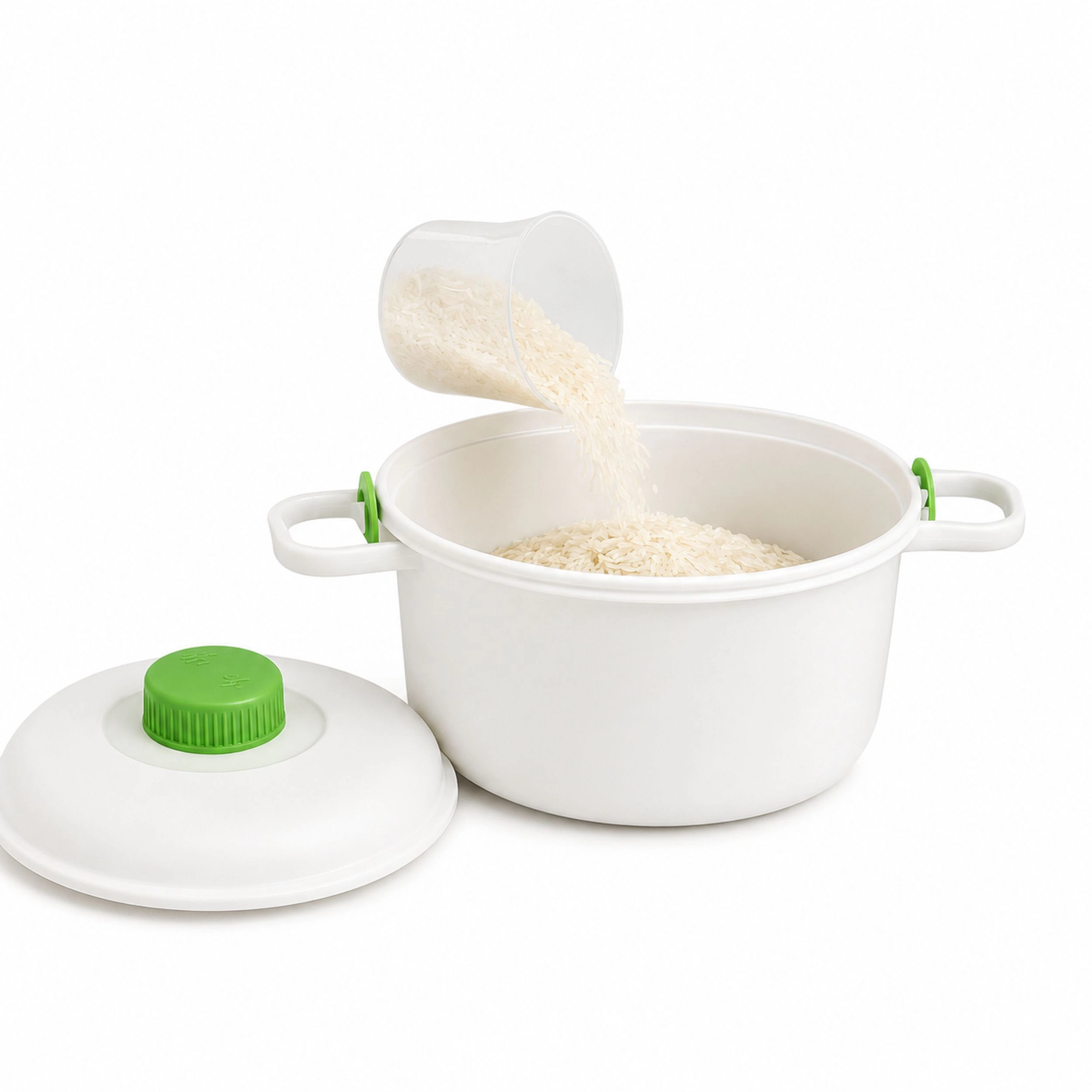 Home Collection 2.8L Microwave Food Steamer with Rice Spoon & Measuring Cup
