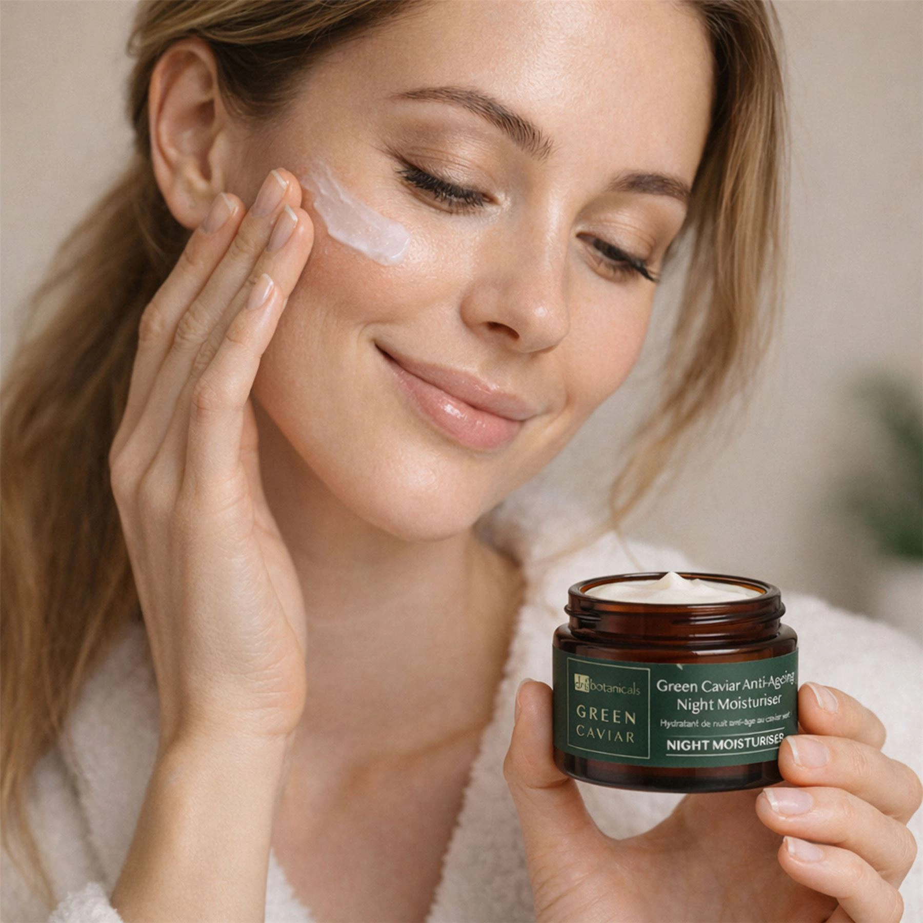 Dr Botanicals Green Caviar & Argan Oil Anti-Ageing Night Cream 50ml - Hydrating Anti-Wrinkle Treatment