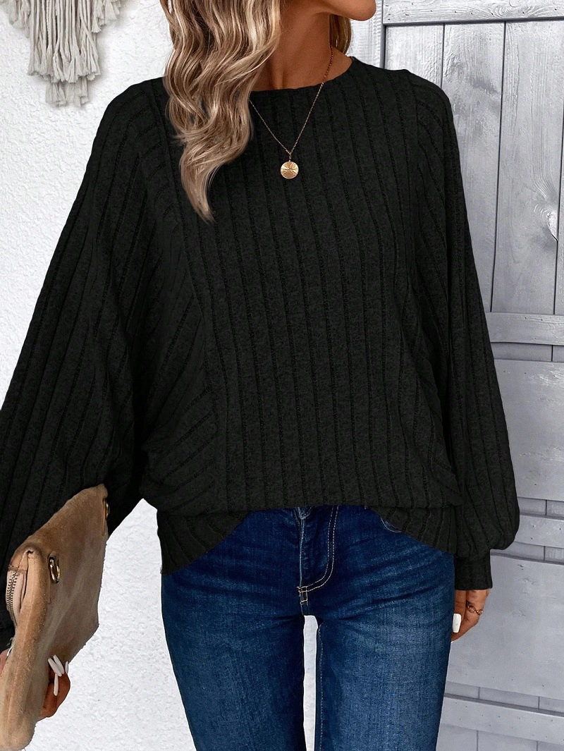 KOJOOIN Womens Long Sleeve Sweater Fall Fashion Crewneck Tops Dressy Casual Loose Sweatshirt