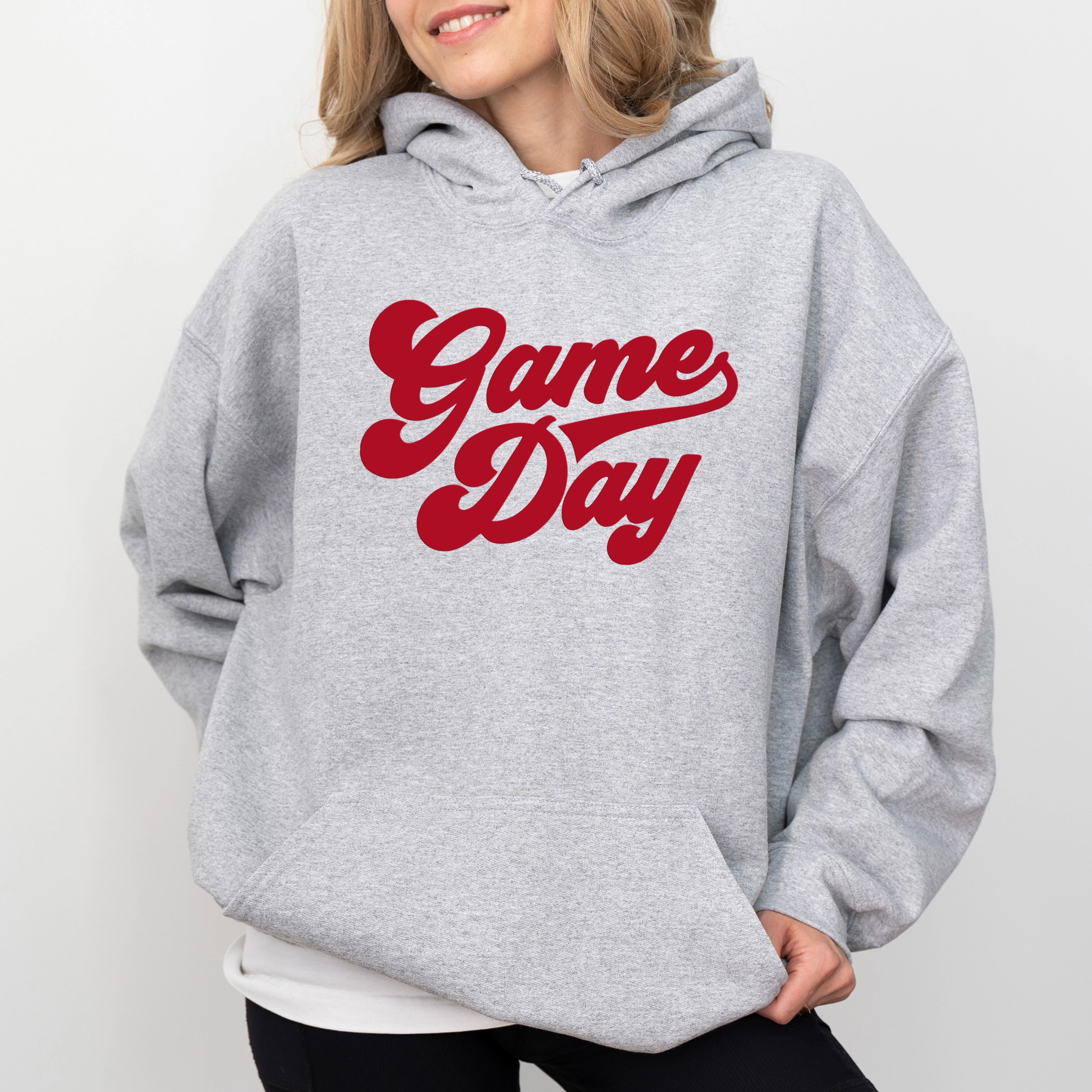 Simply Sage Market - Women's Graphic Hoodie Game Day Retro Puff Print