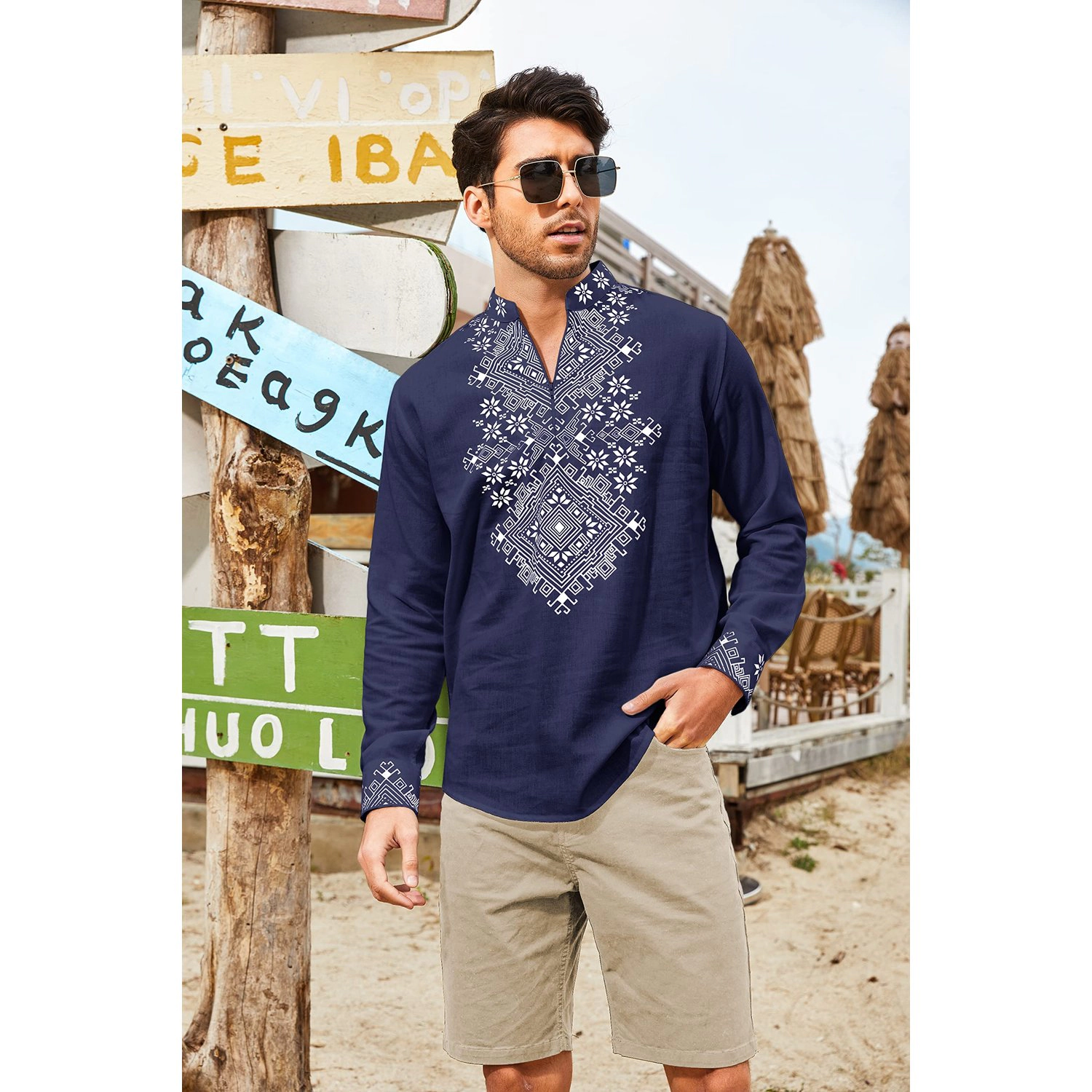 COOFANDY Mens Long Sleeve Blazer Fall Notched Lapel One Button Casual Sport Coat