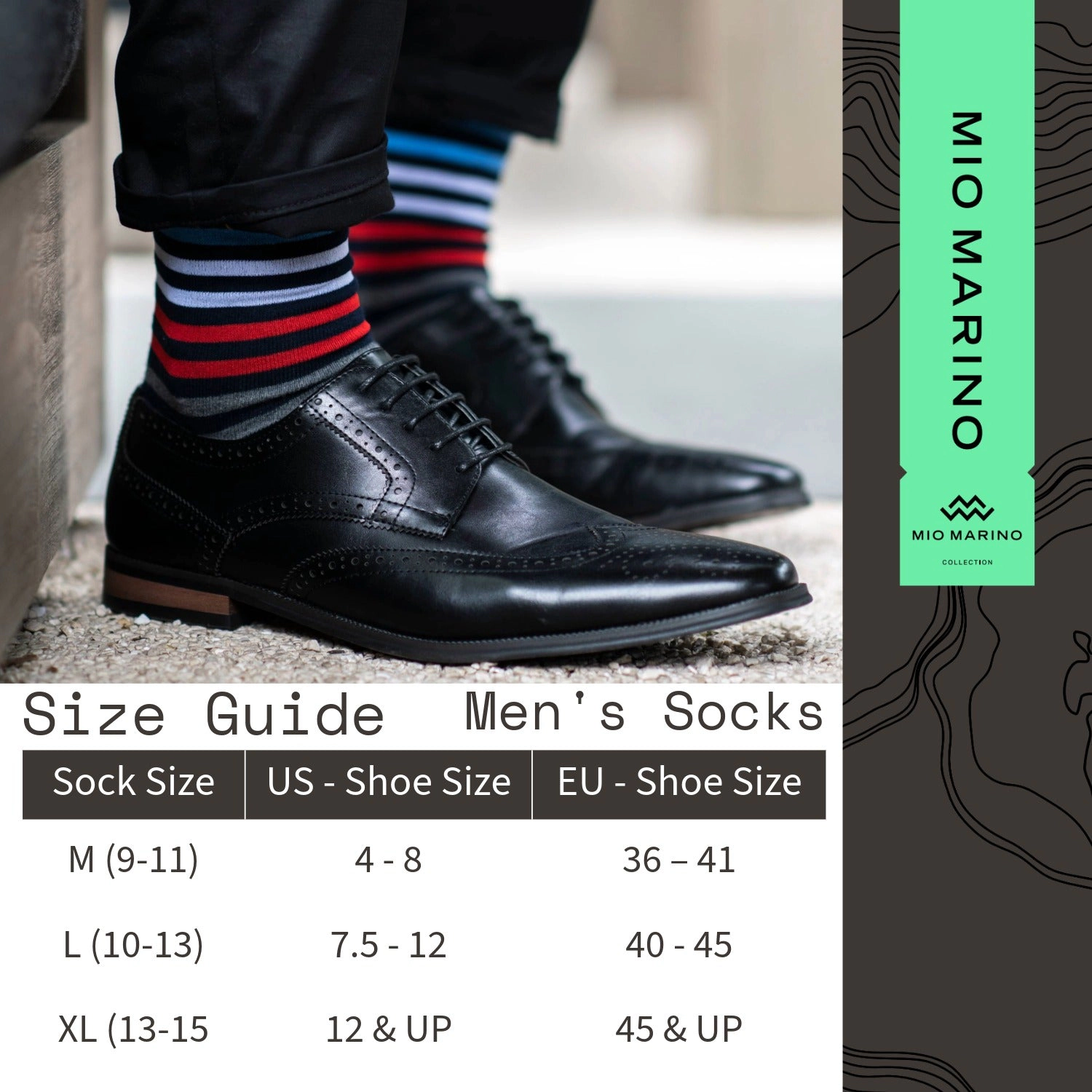 Mio Marino Men's Fashion Patterned Cotton Blend Dress Socks 6-Pack Gift Set