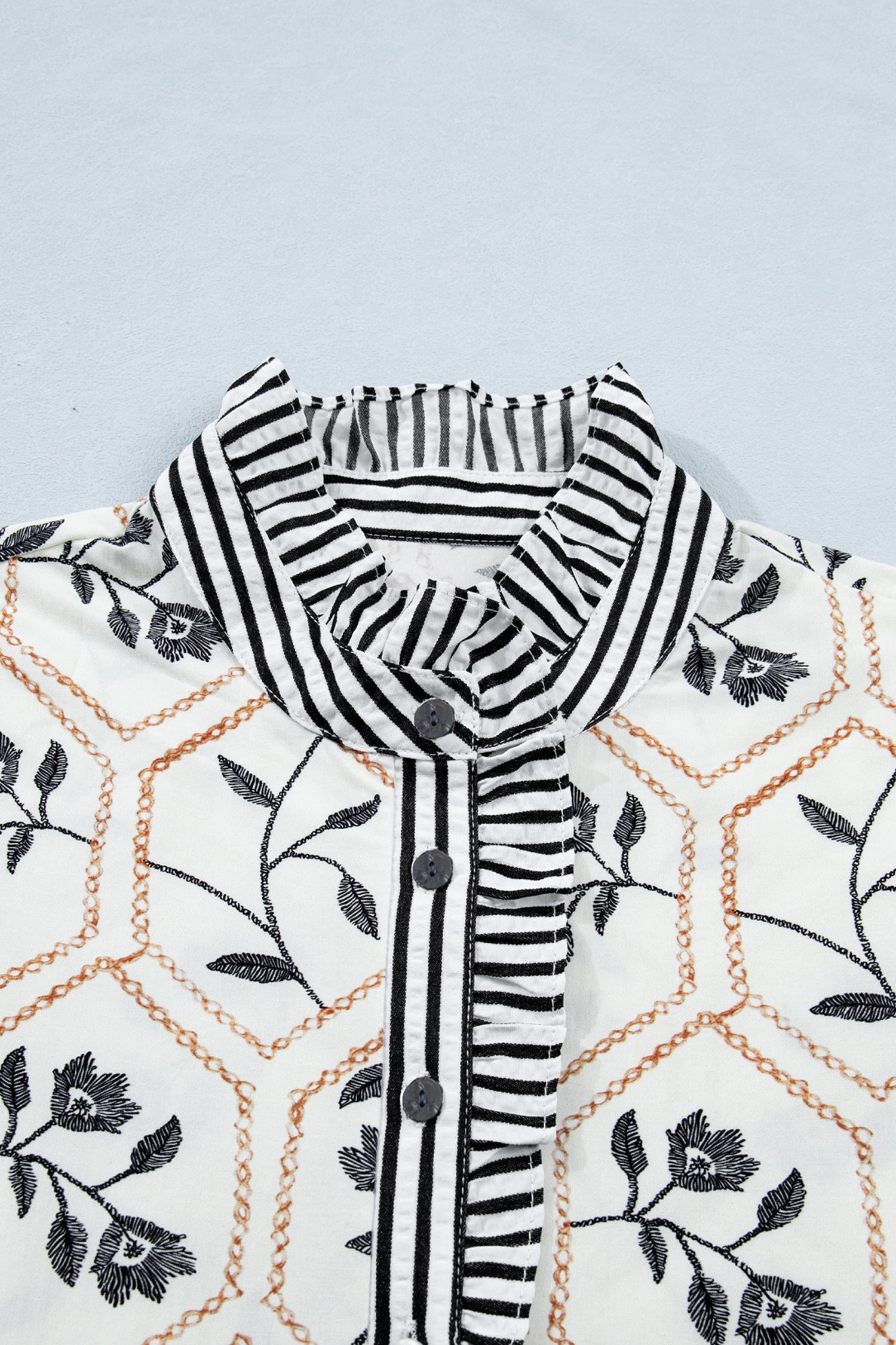 Threaded Pear Women's Hayden Patchwork Short Sleeve Blouse