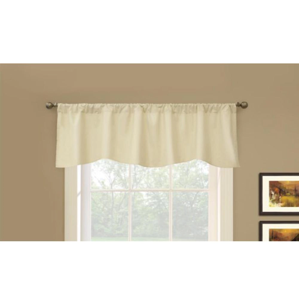 Commonwealth Thermalogic Prescott Top Scalloped Tailored Valance With 3" Rod Pocket - 60x18" - Ivory