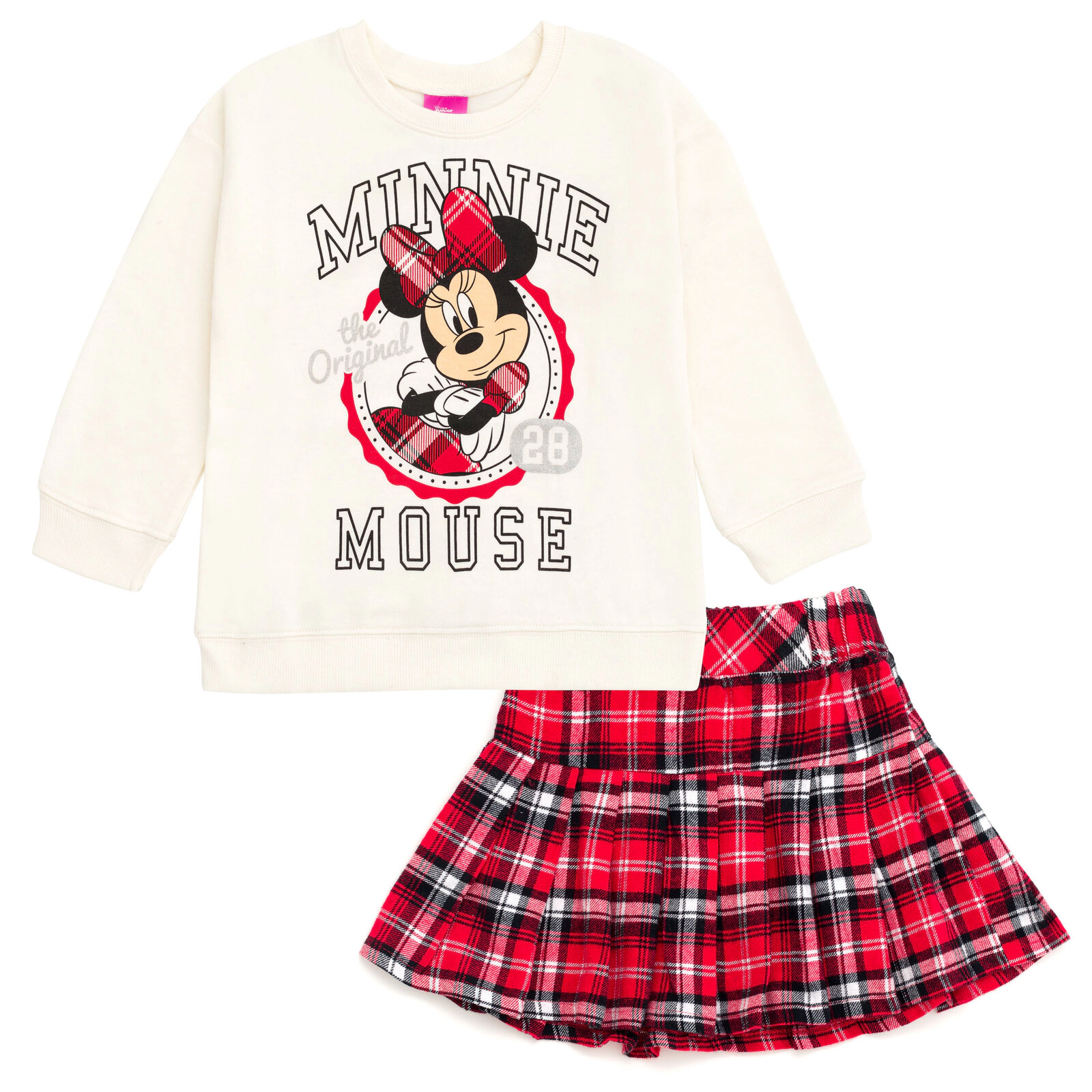 Disney Girls' 2-Piece Sweatshirt and Pleated Skirt Set