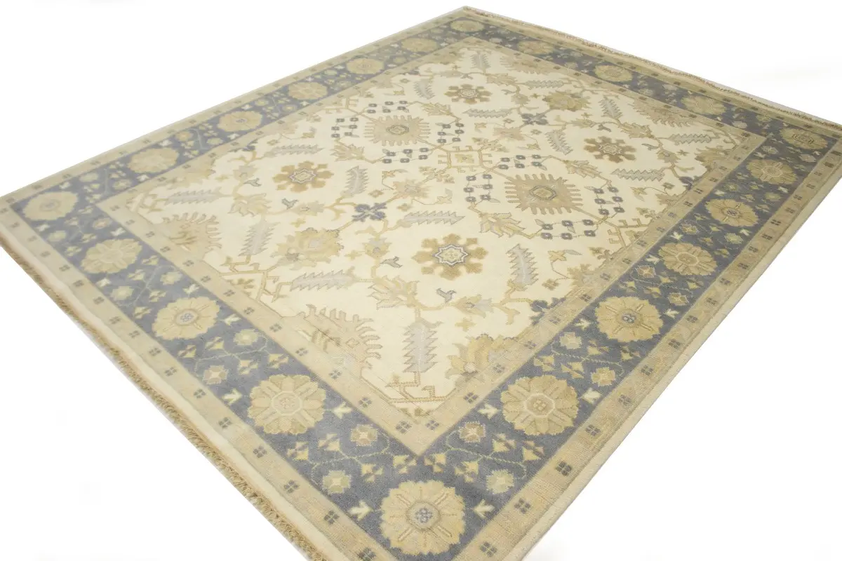 Magic Rugs Muted Cream Floral 8X10 Transitional Oushak Chobi Oriental Rug