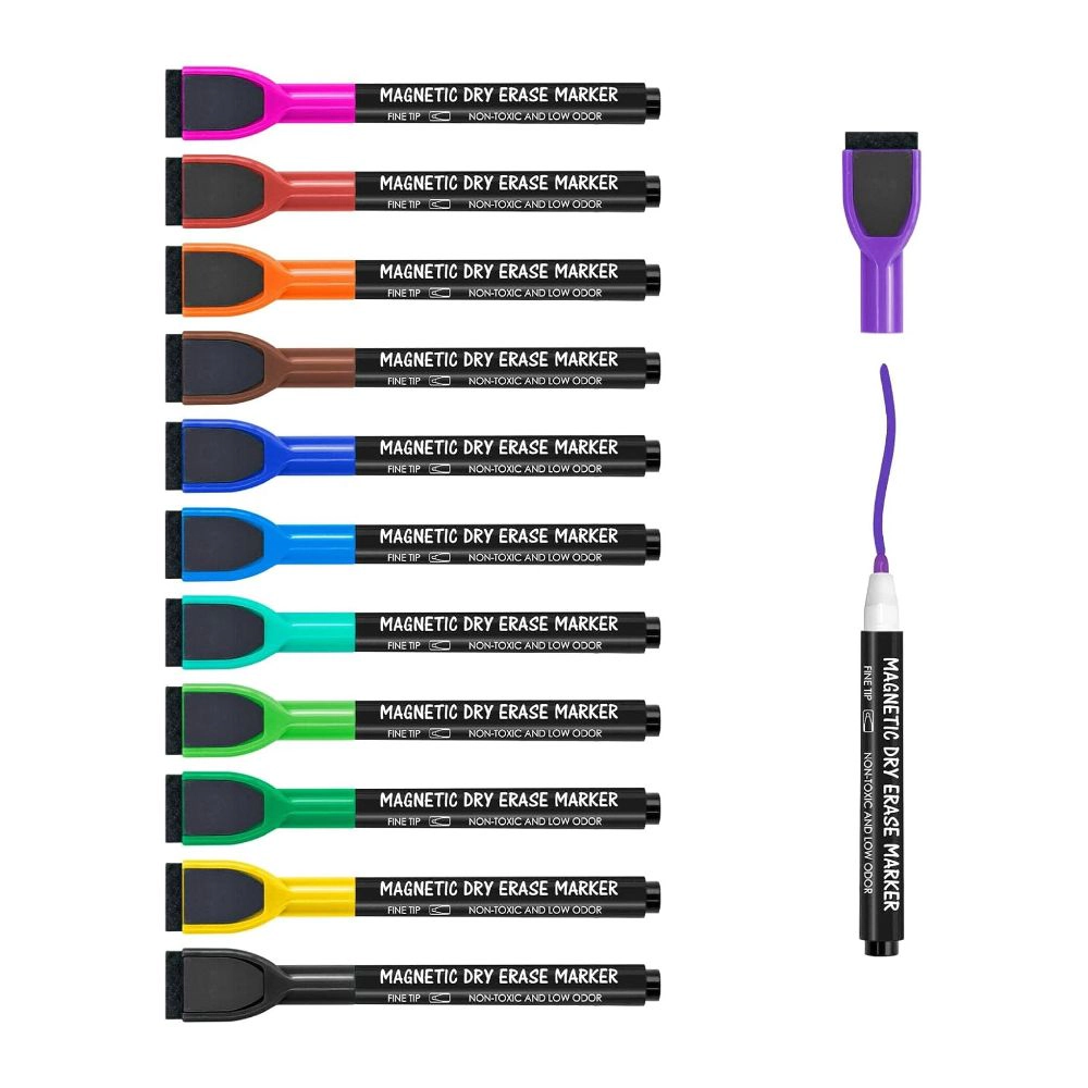 Byte Bonds 12 Piece Magnetic Whiteboard Markers