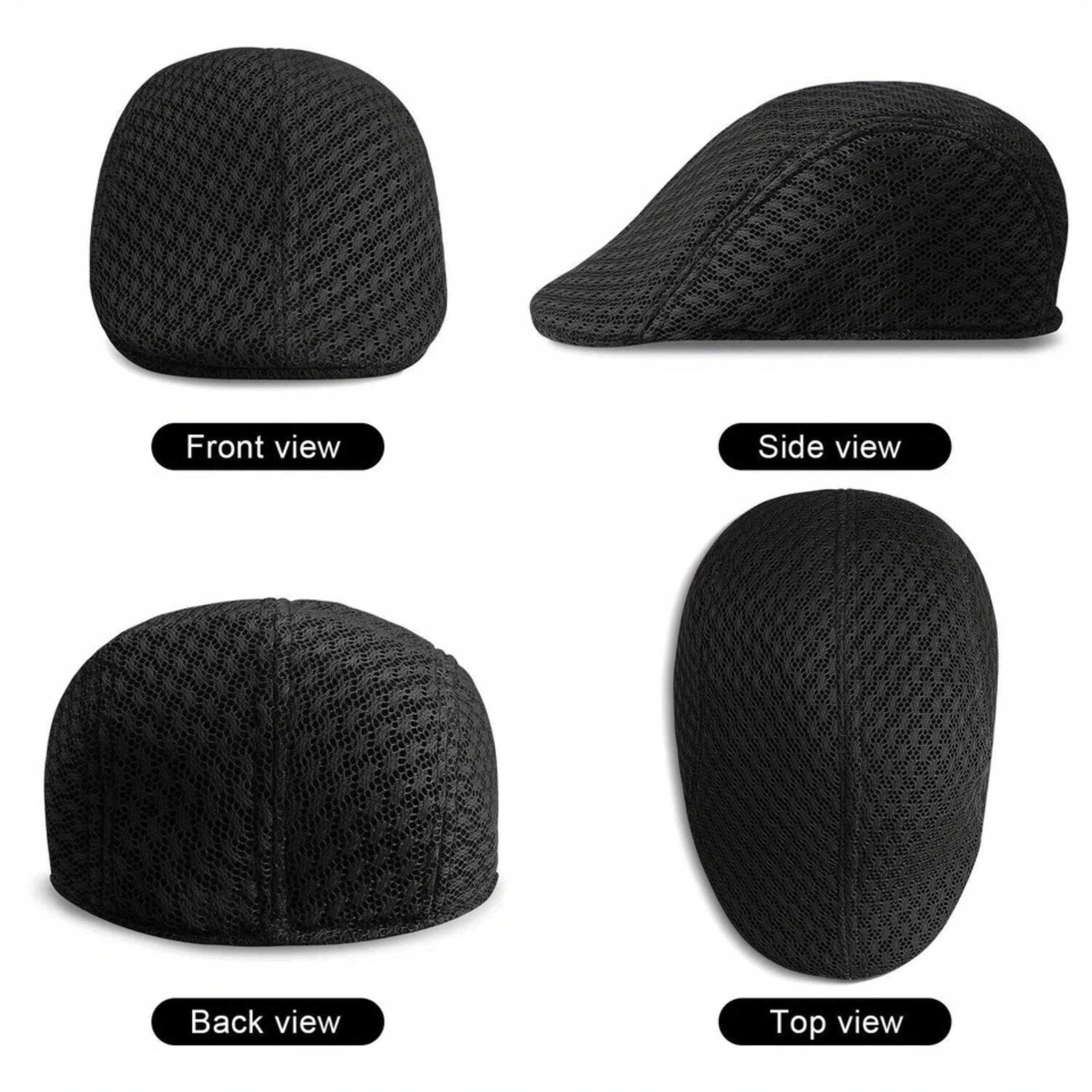 SS Design Men's Mesh Summer Newsboy Gatsby Flat Cabbie Golf Sun Hat