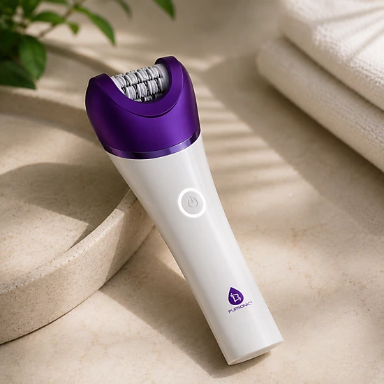 Pursonic Women's Smooth & Radiant Skincare Bundle: 6-in-1 Smooth Glide Epilator + Coconut Milk Body Scrub
