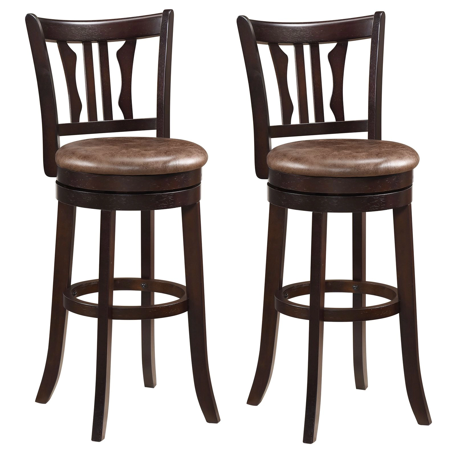 SlickBlue Counter Height Swivel Bar Chairs with Backrest and Footrest Set of 2