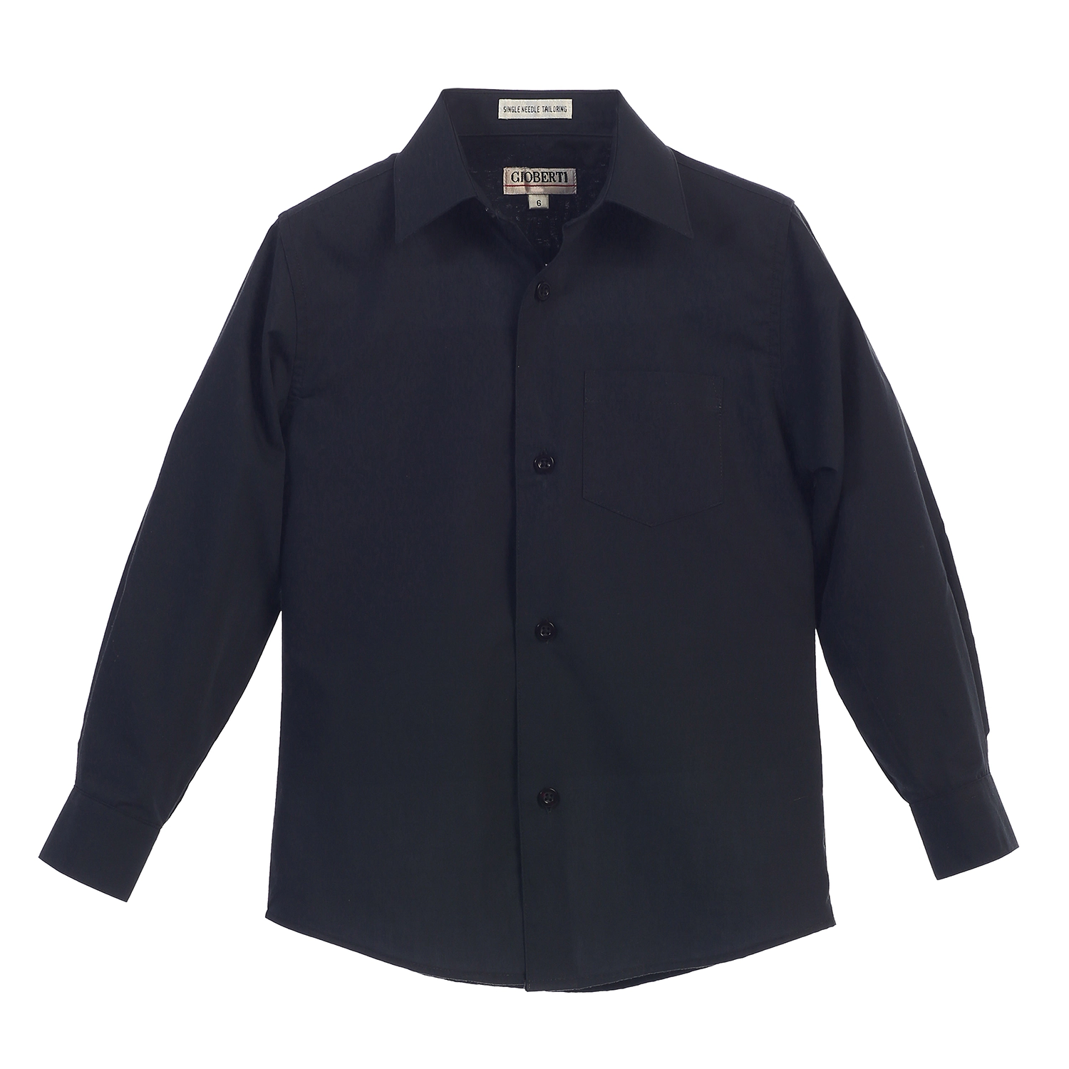 Gioberti Boy's Long Sleeve Dress Shirt With Design Tie Set