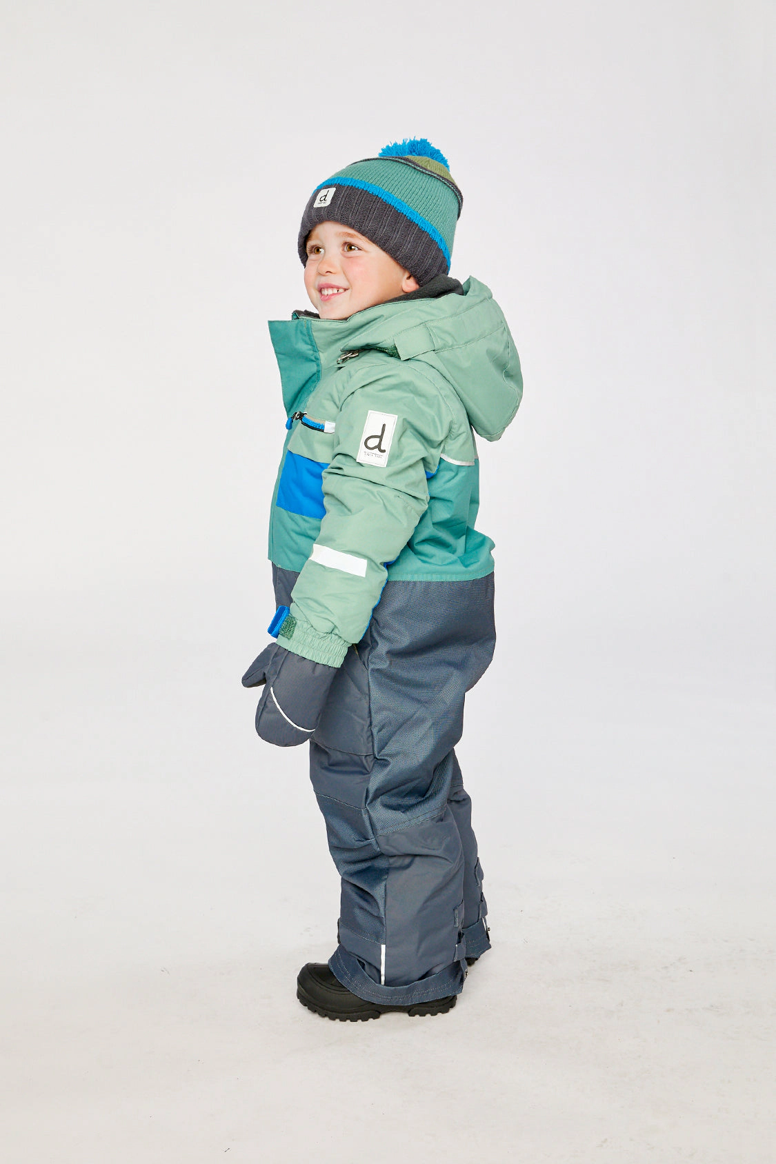 Deux par Boys One Piece Play Snowsuit with Detachable Hood