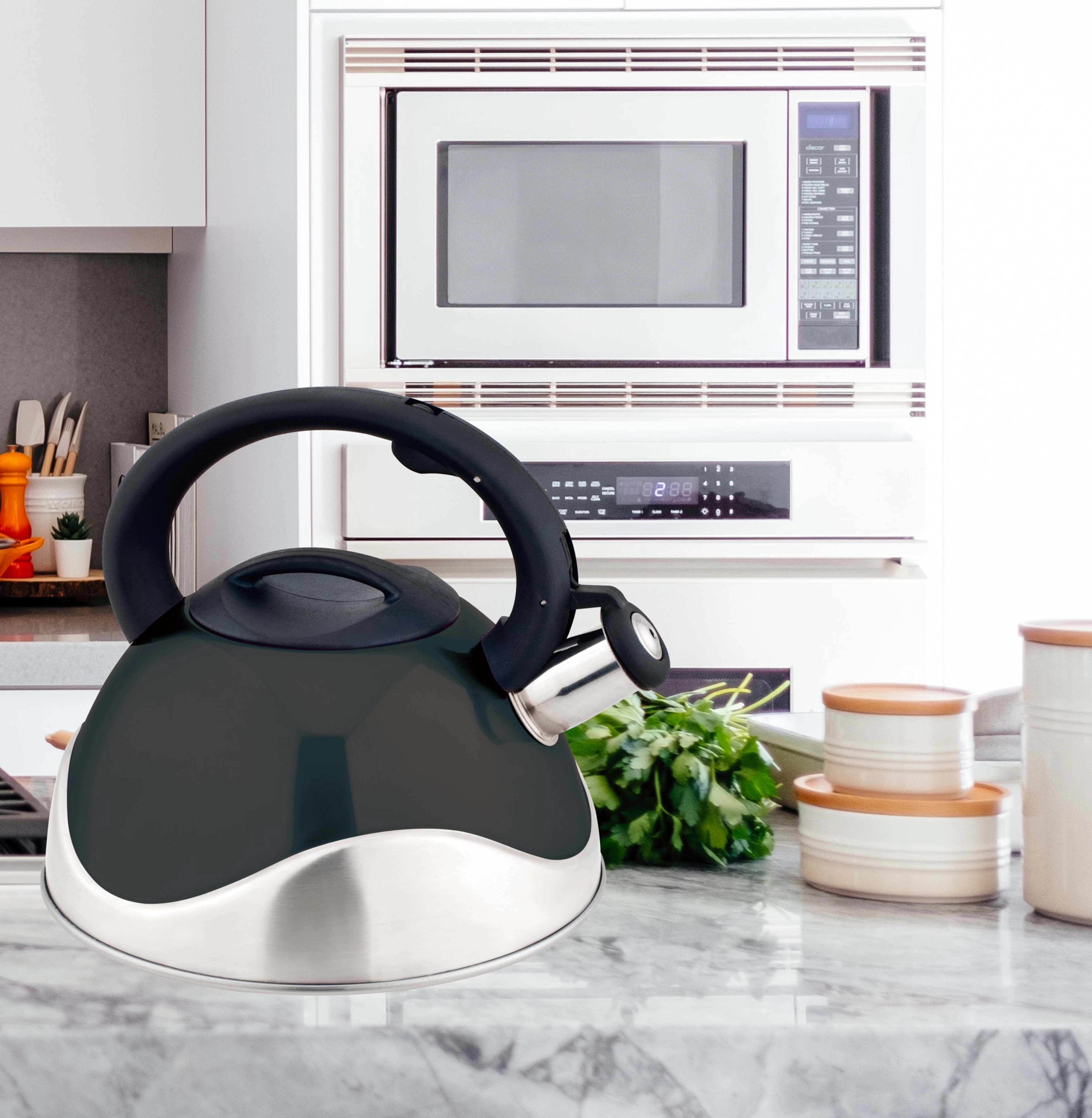 J&V TEXTILES Stainless Steel Whistling Tea Kettle