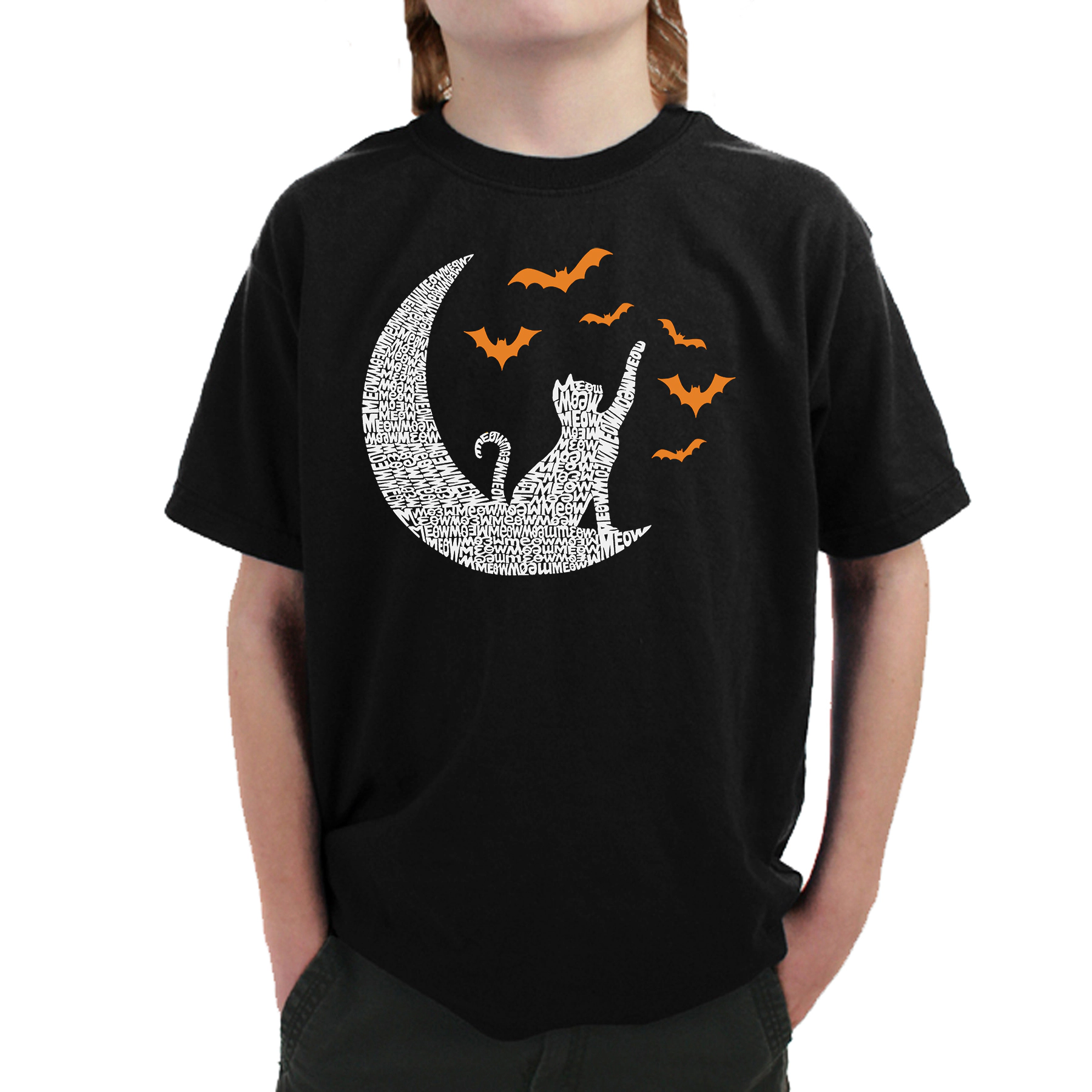 LA Pop Art Boy's Word T-Shirt - Lunar Bats